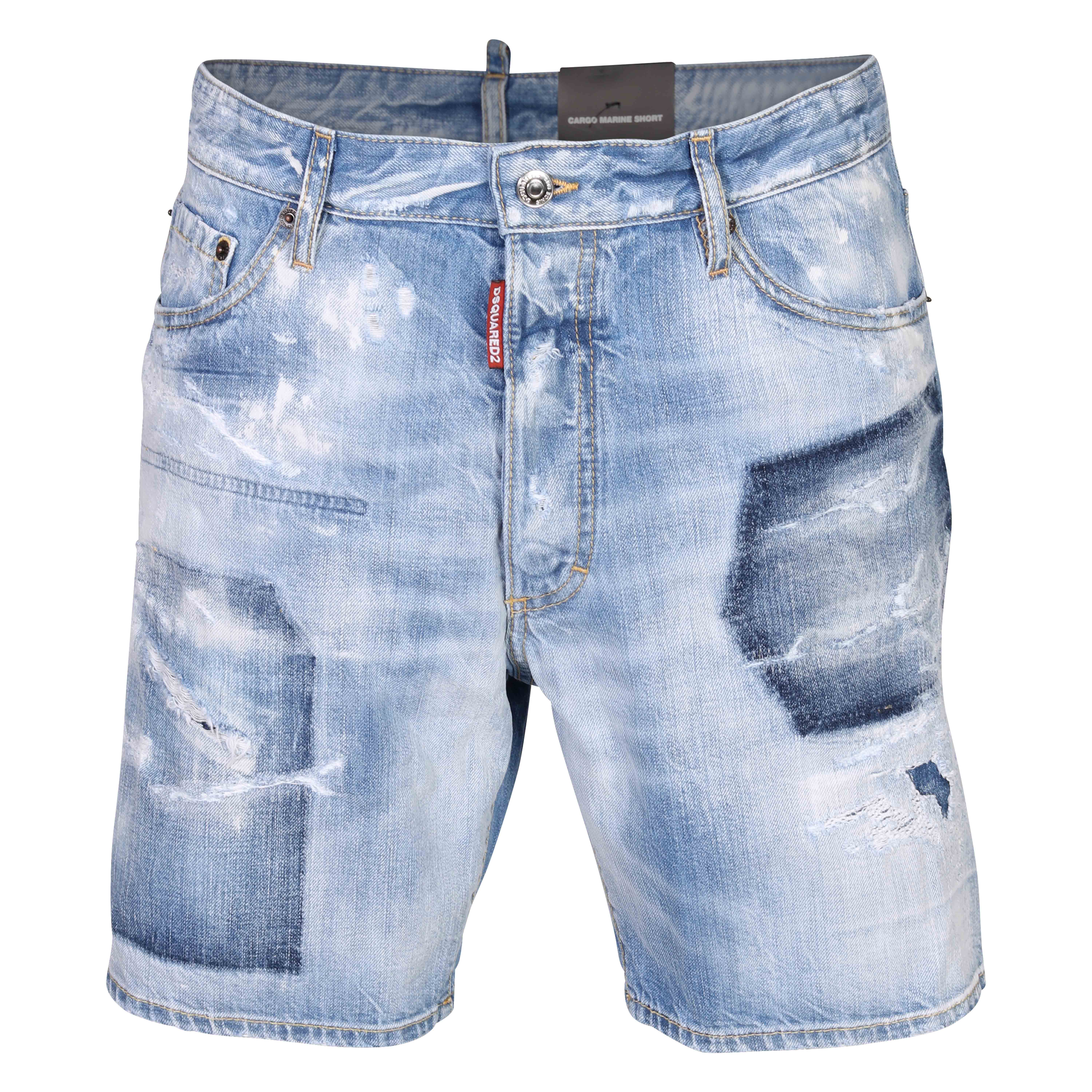 Dsquared Marine Jeans Shorts in Light Blue 46