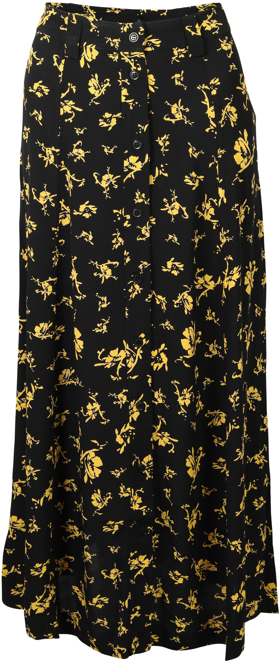 Ganni Printed Skirt Black/Yellow