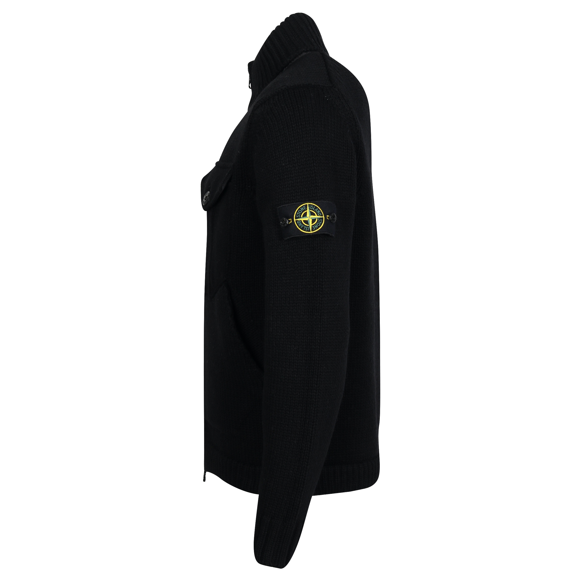 Stone Island Knit Zip Jacket in Black