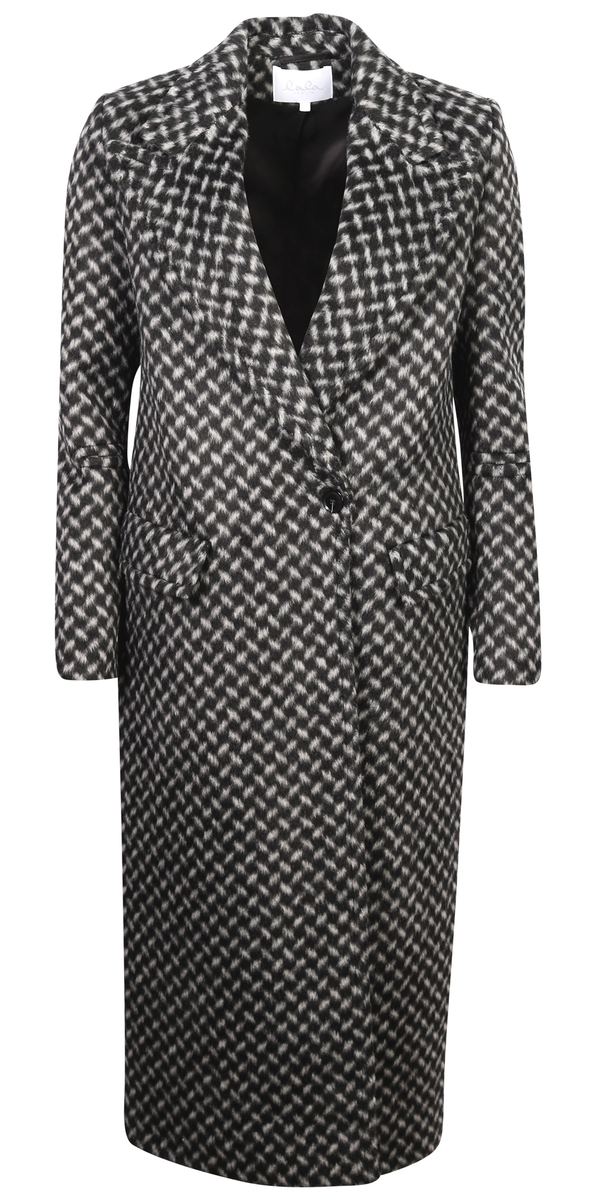 Lala Berlin Coat Cana Kufiya Black/Offwhite