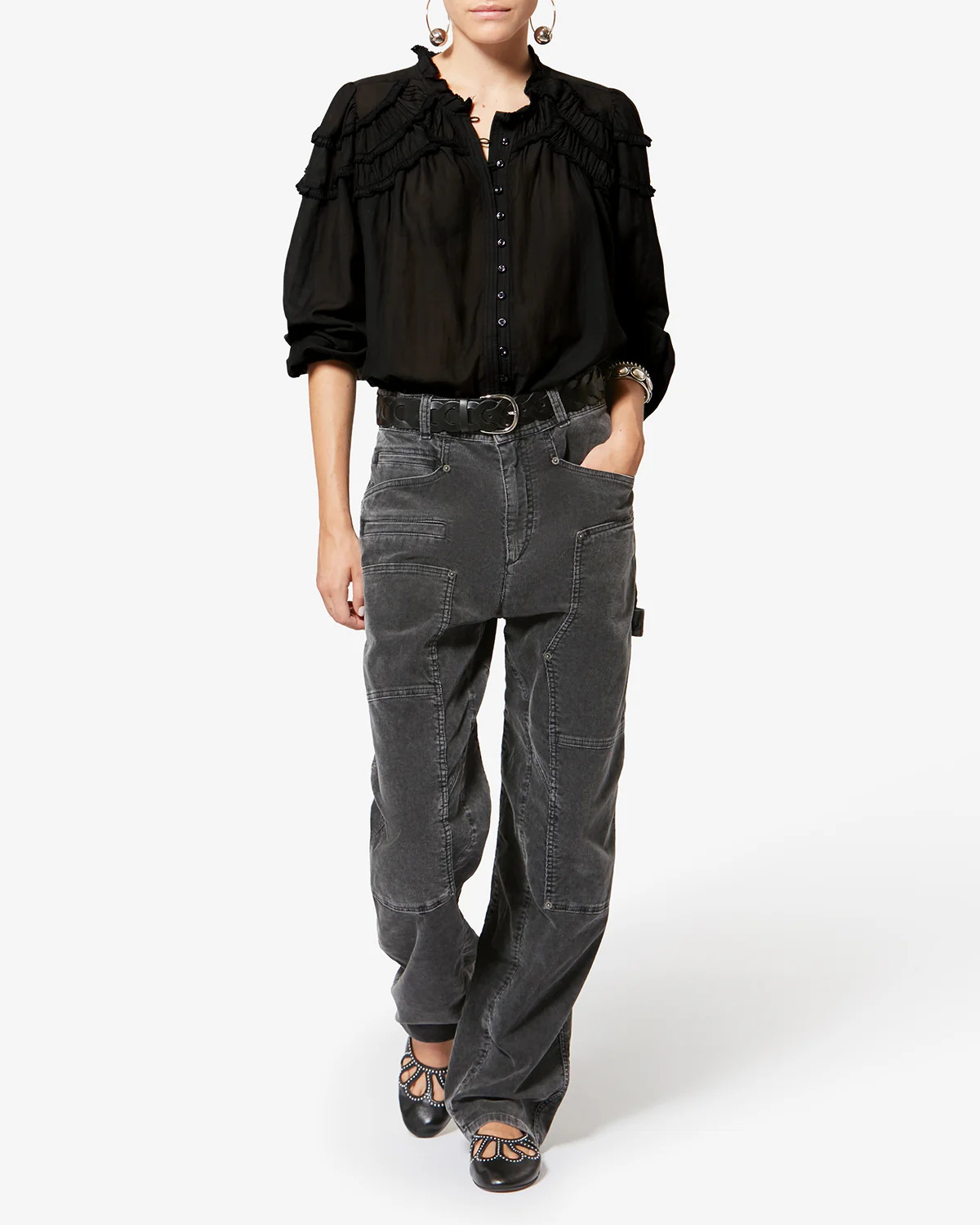 ISABEL MARANT ÉTOILE Christa Top in Black