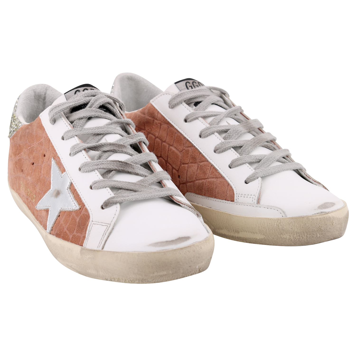 Golden Goose Sneaker Cocco Print Suede/Glitter Heel