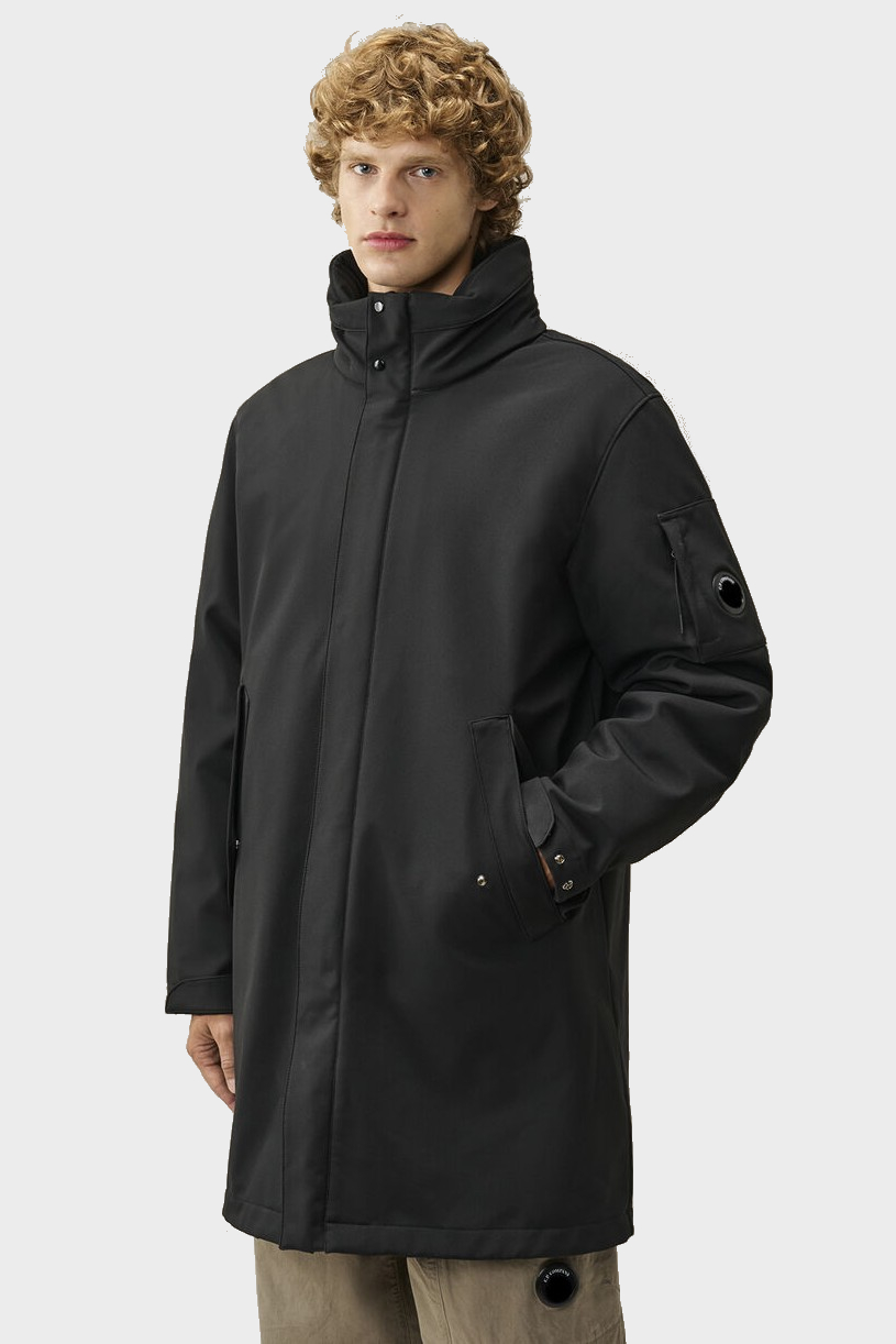 C.P. COMPANY Shell-R Padded Hooded Parka in Black