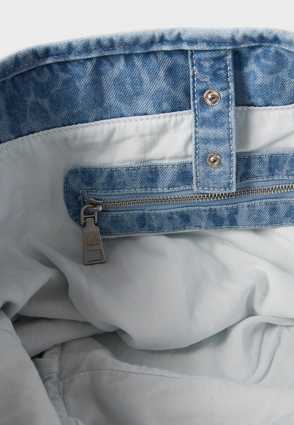 LALA BERLIN East West Tote Bag Printed Denim