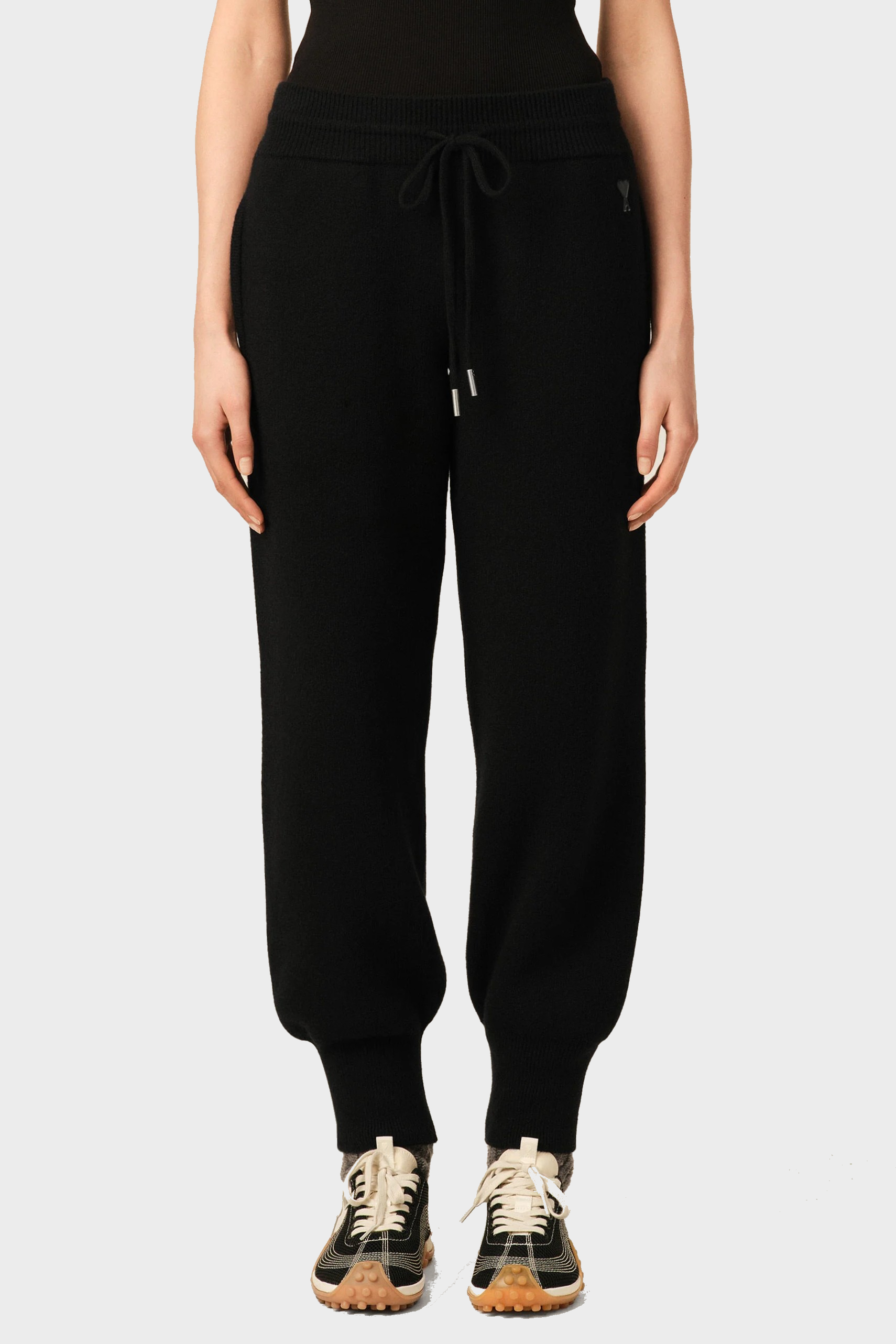 AMI PARIS de Coeur Heavy Knit Jogger in Black