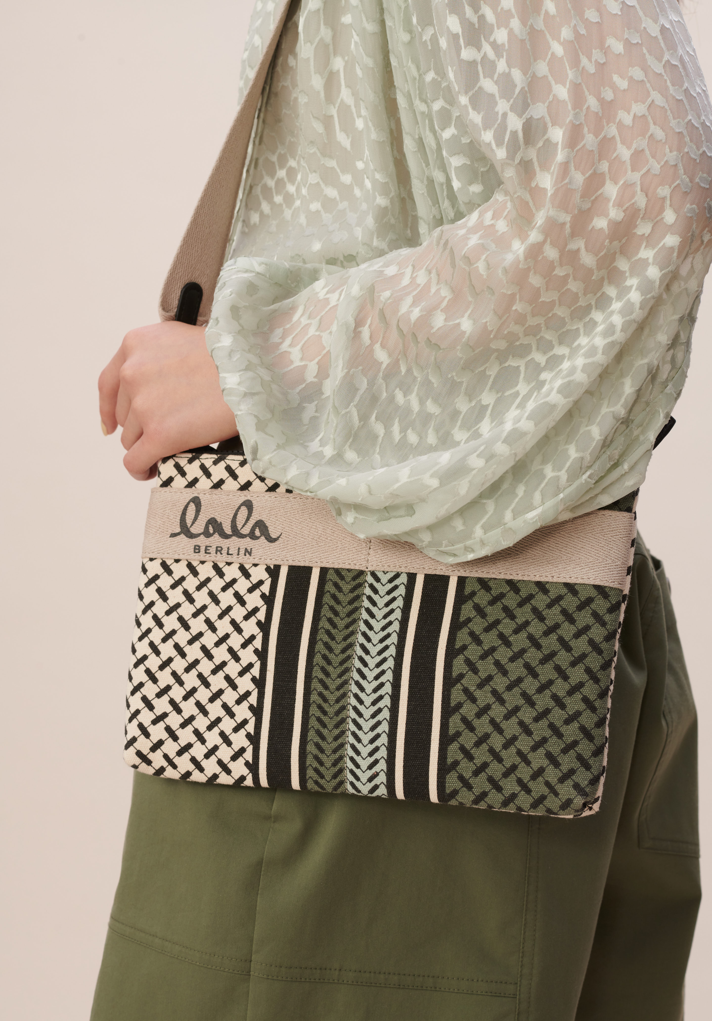 Lala Berlin Cleo Crossbody Bag Olive Matcha