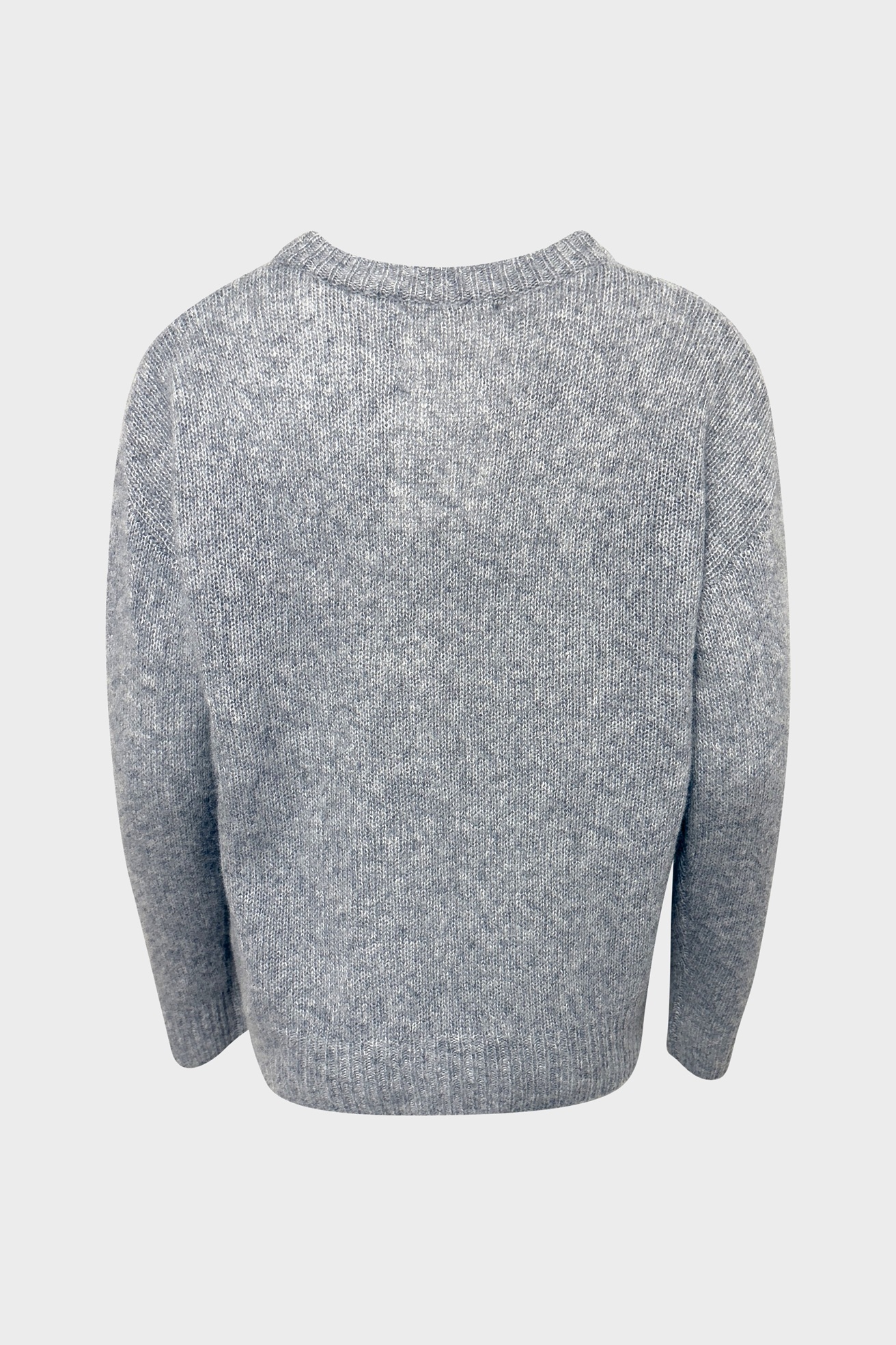 LISA YANG Lova Cashmere/Silk Sweater in Light Grey 2 / M-L