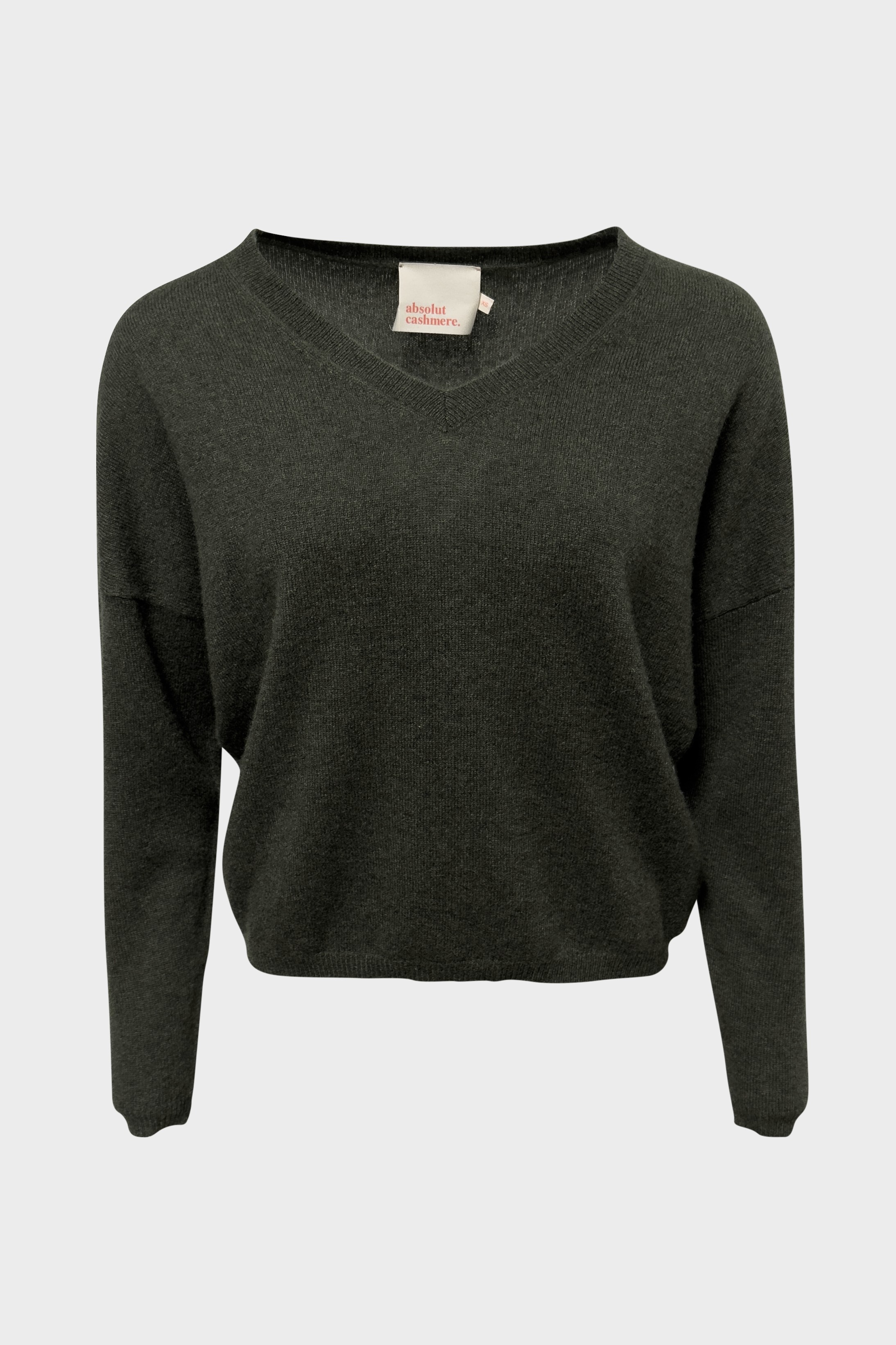 ABSOLUT CASHMERE V-Neck Sweater in Forest