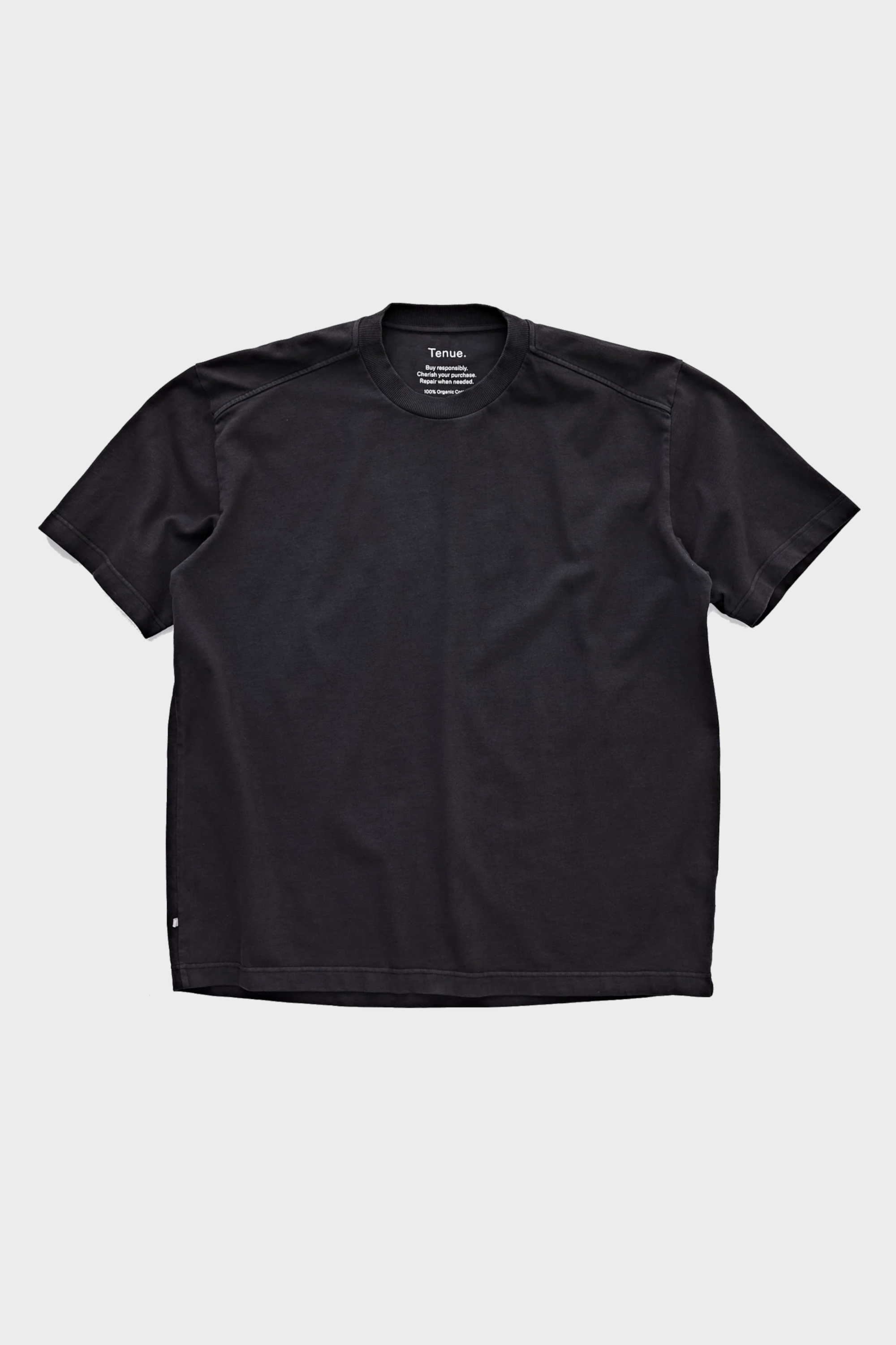 TENUE. Bruce Soft Heavy Cotton Oversize T-Shirt in Vintage Black