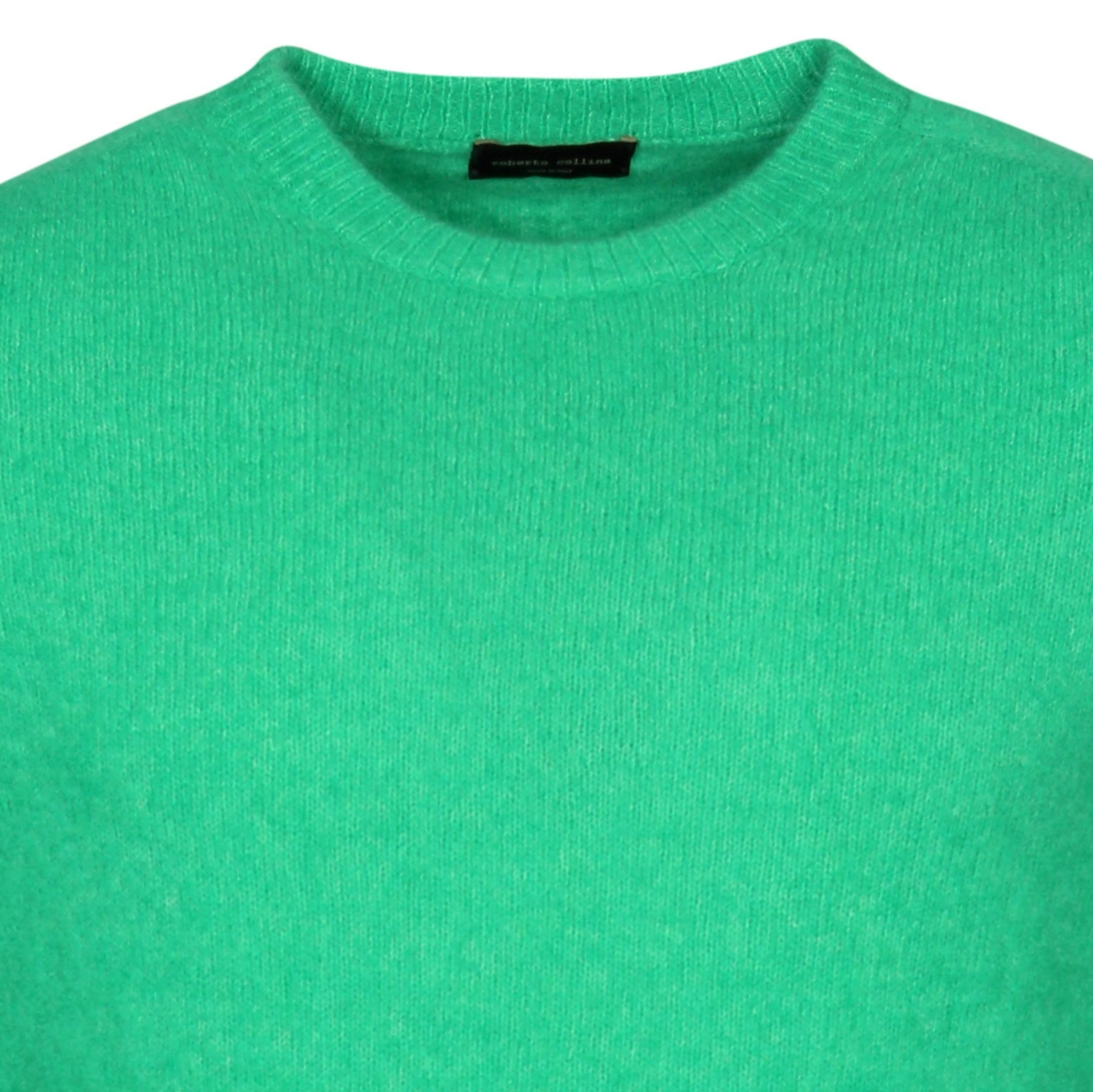 Roberto Collina Fluffy Knit Pullover in Green