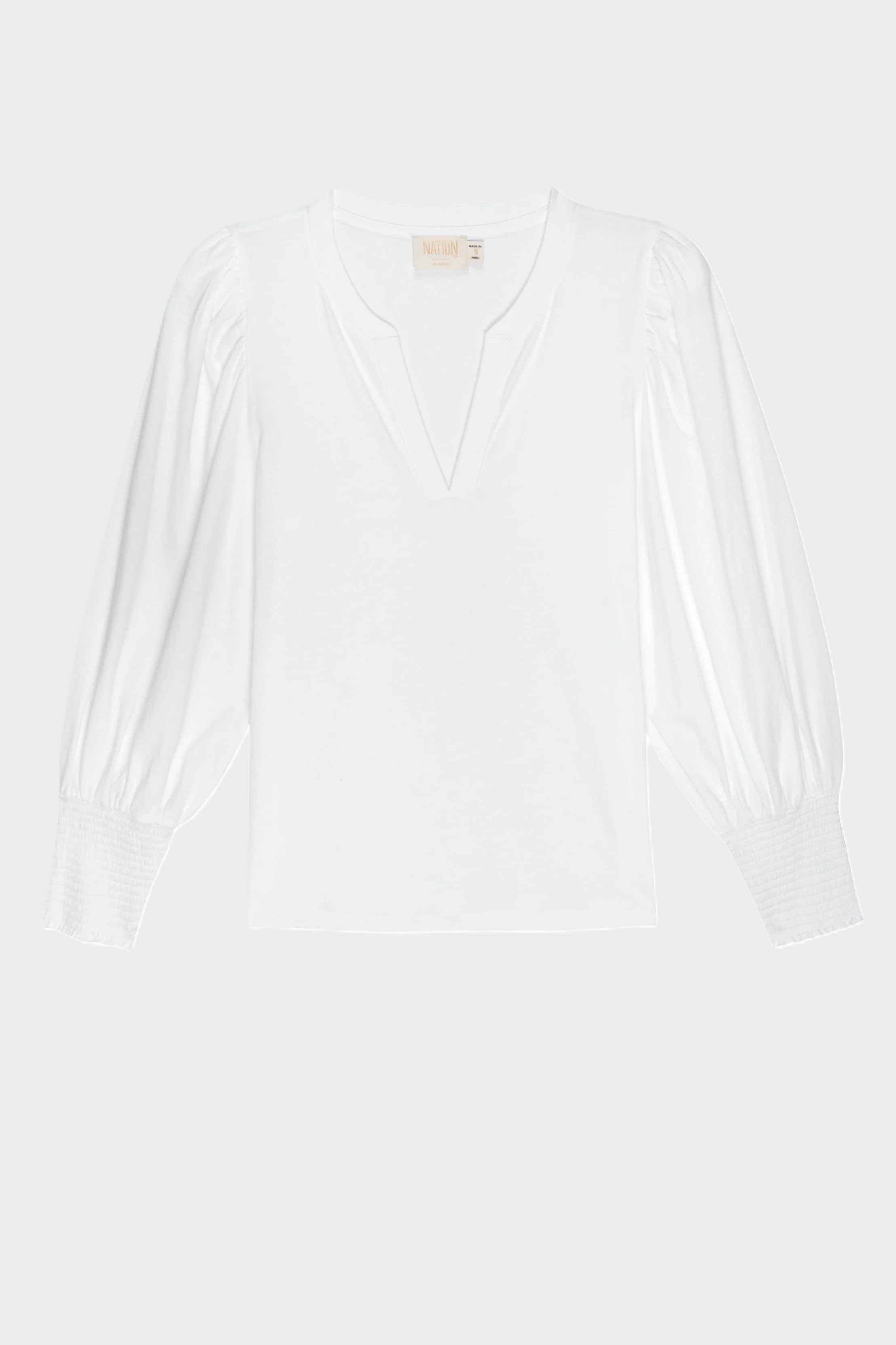 NATION LTD Longsleeve in White NATION LTD Longsleeve in White