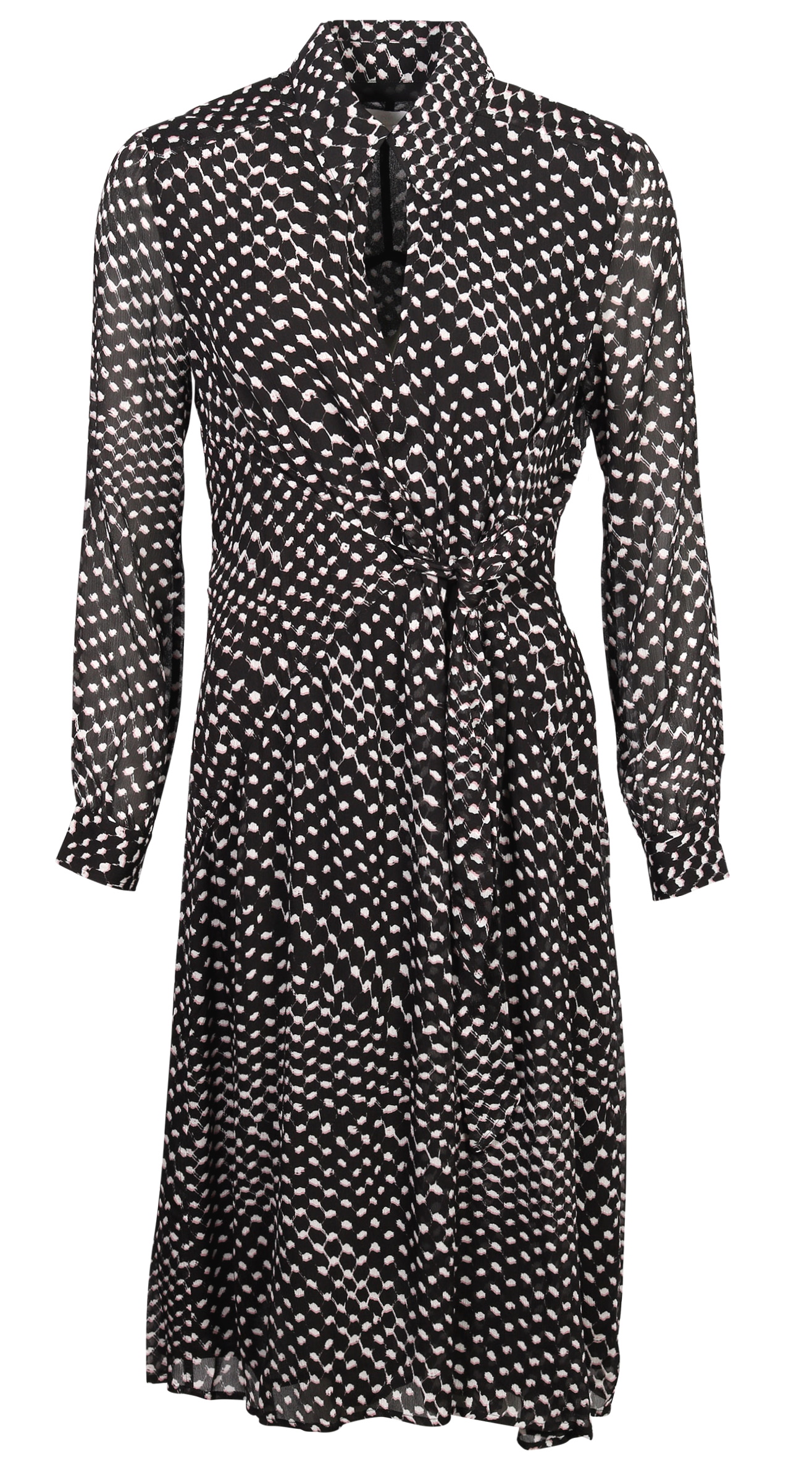 Lala Berlin Dress Dalmon Polka Kufiya Black