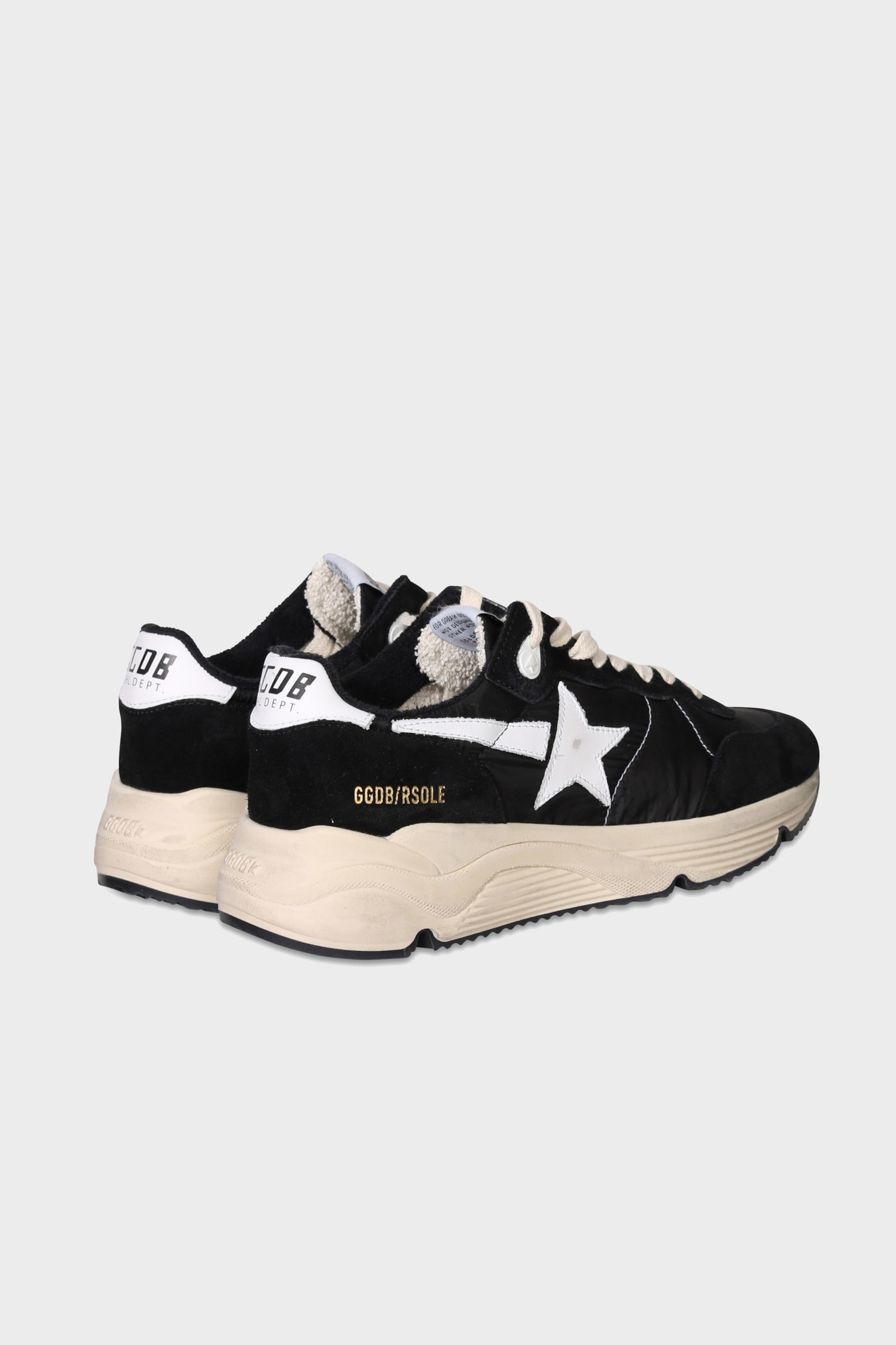 GOLDEN GOOSE Sneaker Running in Black Suede / White 47