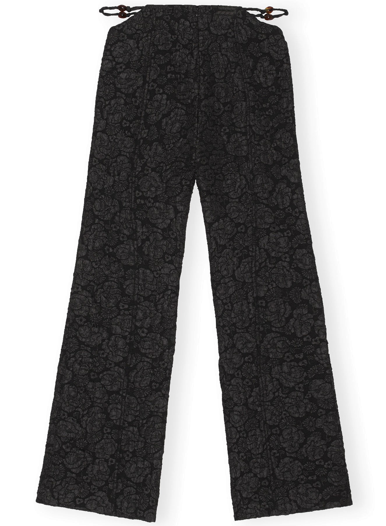 GANNI Stretch Jacquard Flared Pant in Black 34