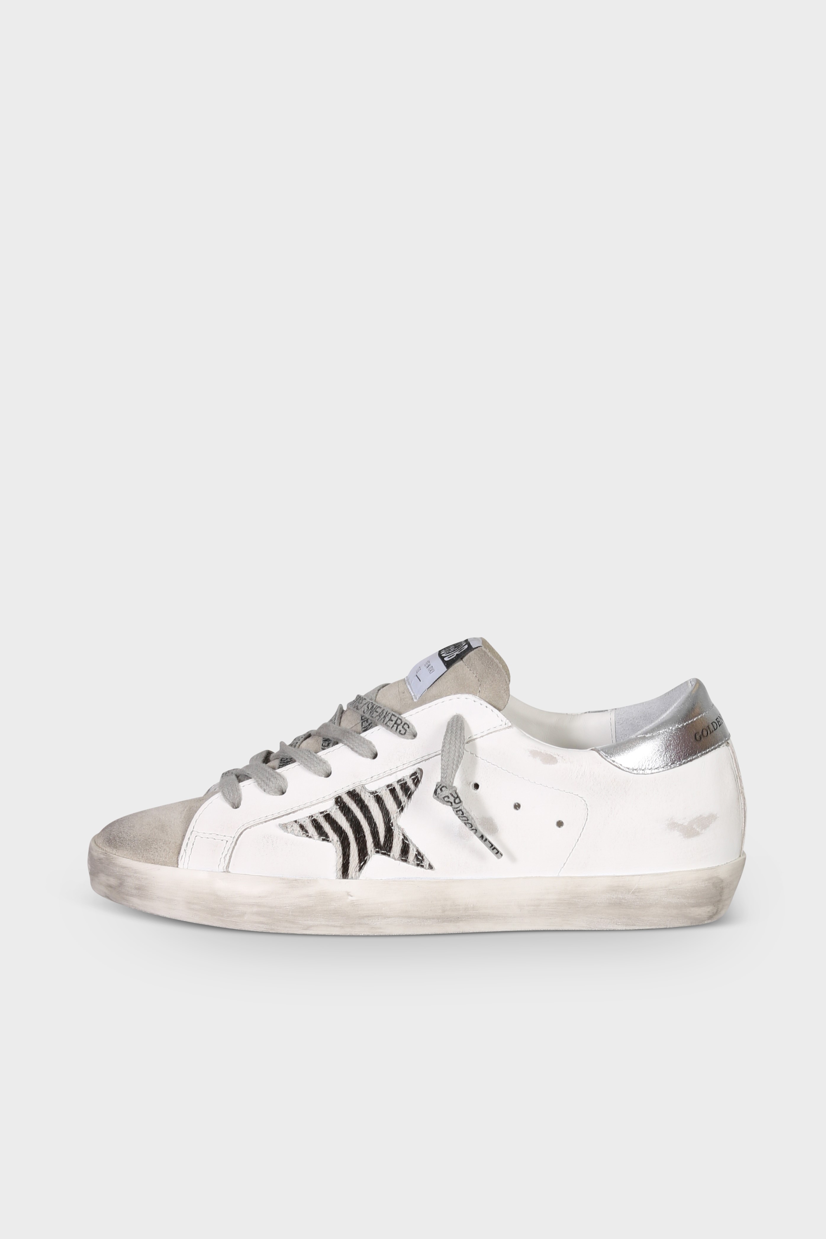 GOLDEN GOOSE Super-Star Zebra Star Laminated Heel