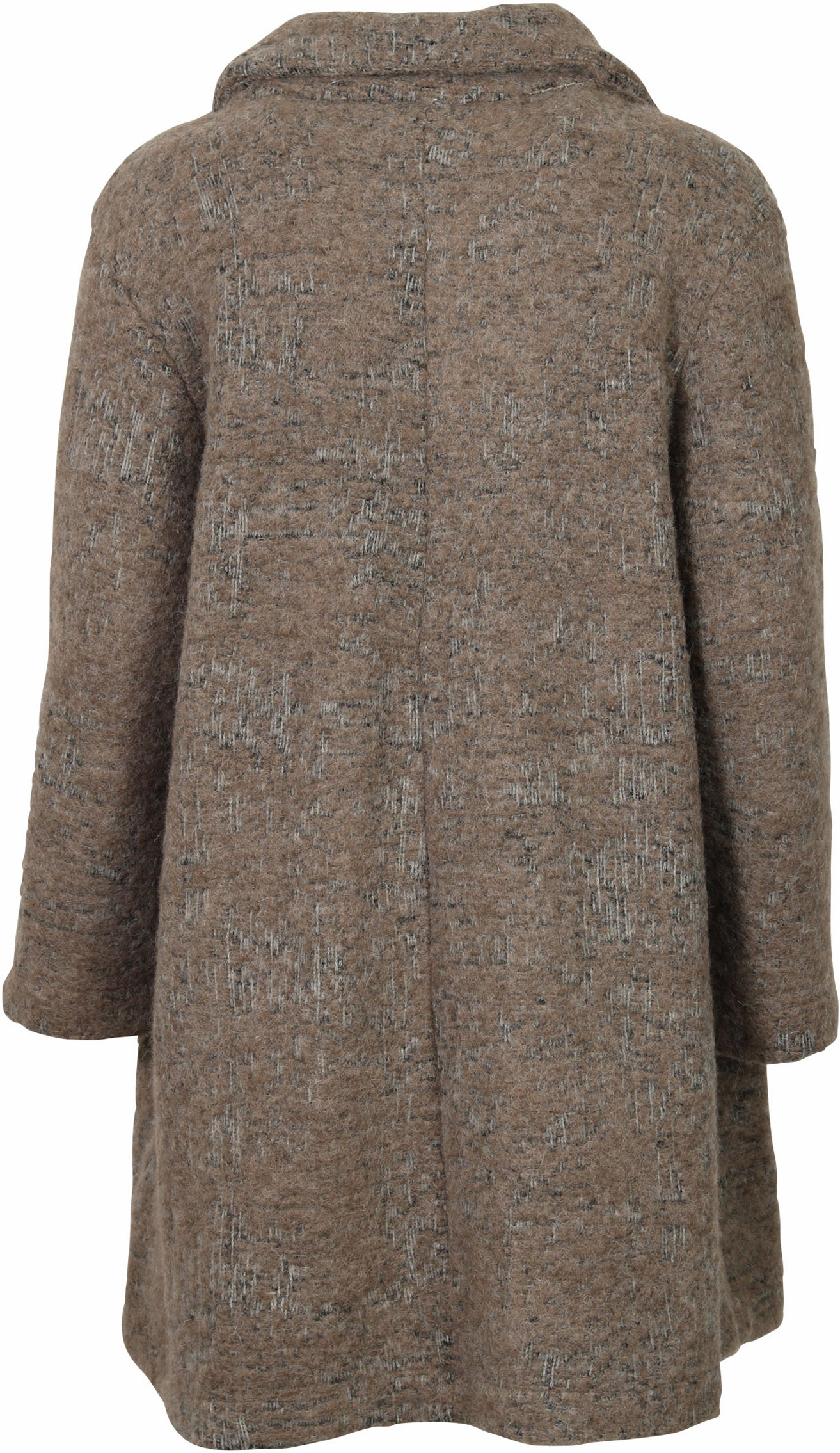 Transit Par Such Knit Coat Taupe Melange