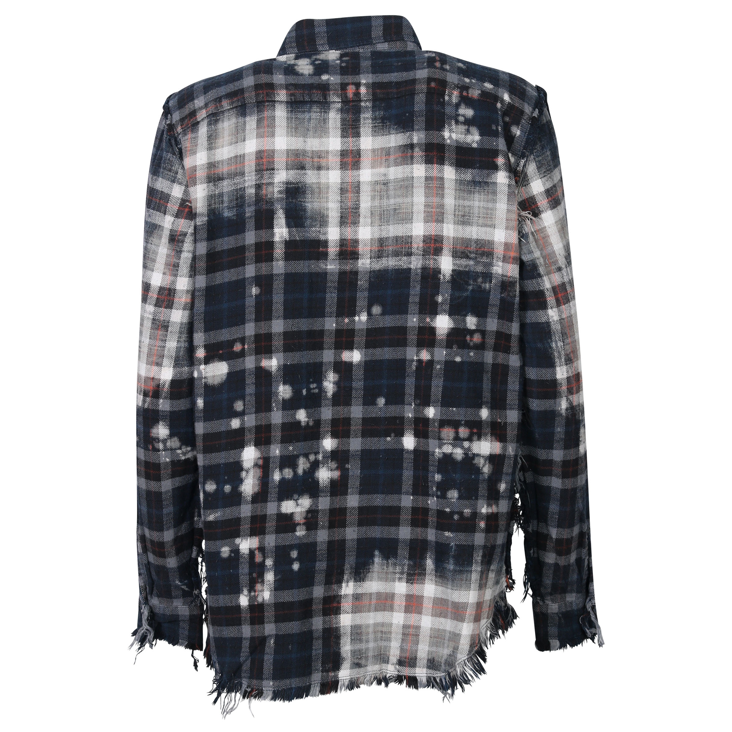 R13 Oversized Shredded Checkshirt