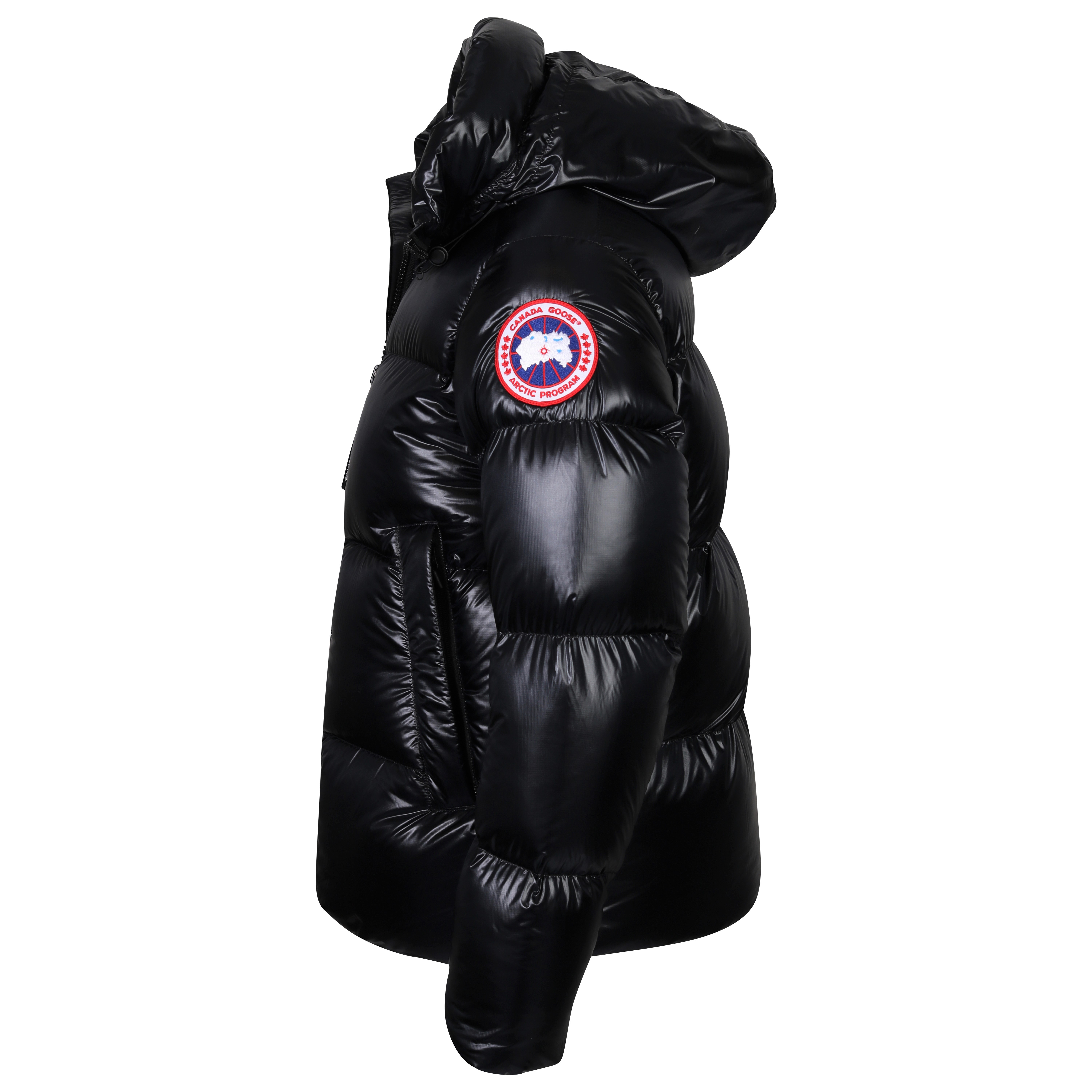 Canada Goose Crofton Puffer in Shiny Black L