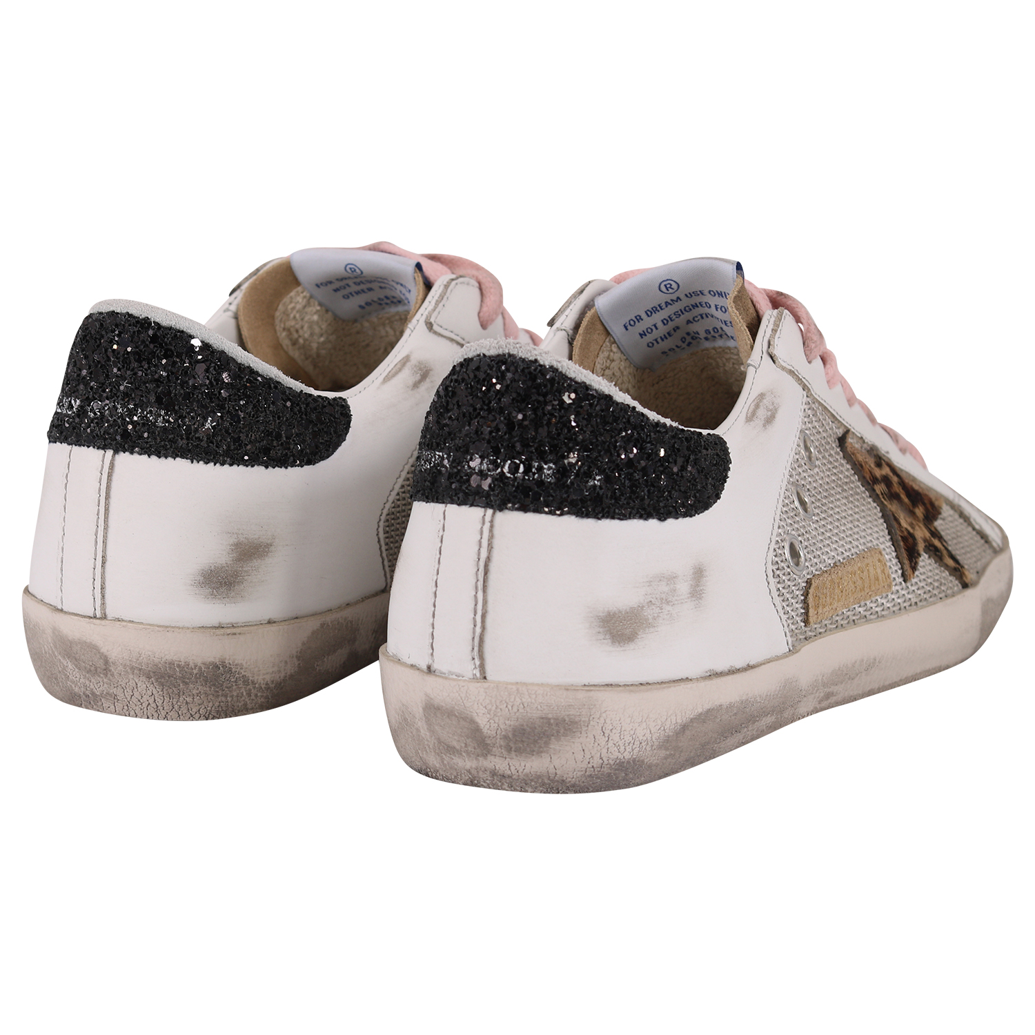 Golden Goose Sneaker Superstar Net and Leather Suede Toe Leopard 41