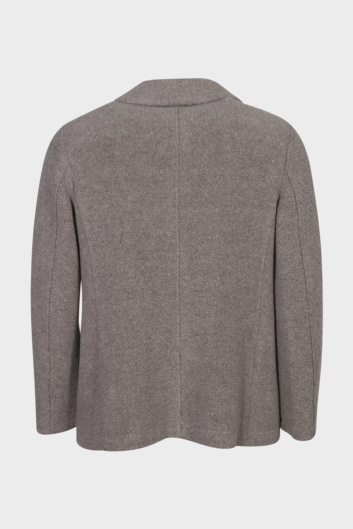HARRIS WHARF Bouclé Peacoat in Taupe