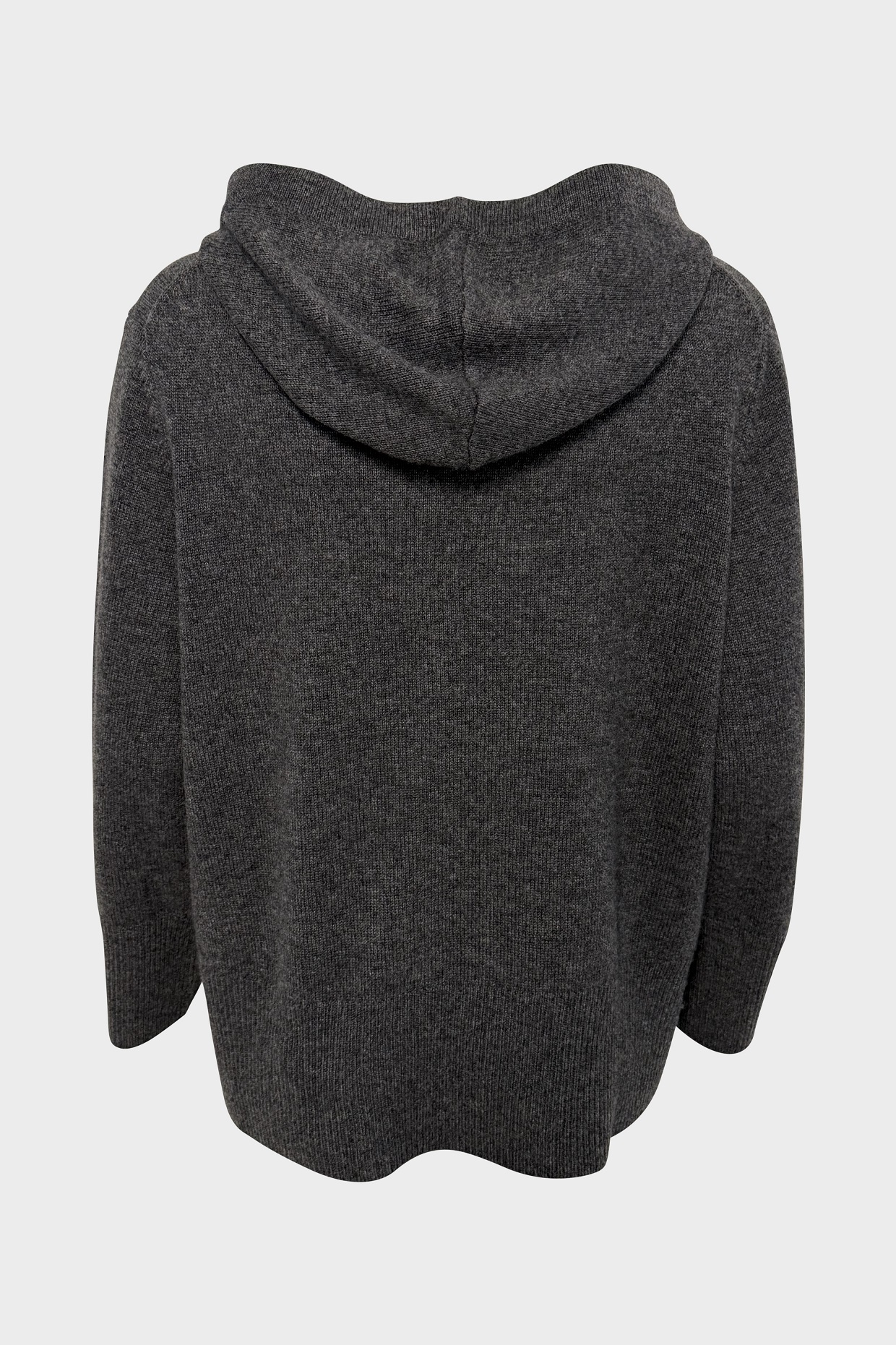 FLONA Oversize Cashmere Hoodie in Dark Grey Melange