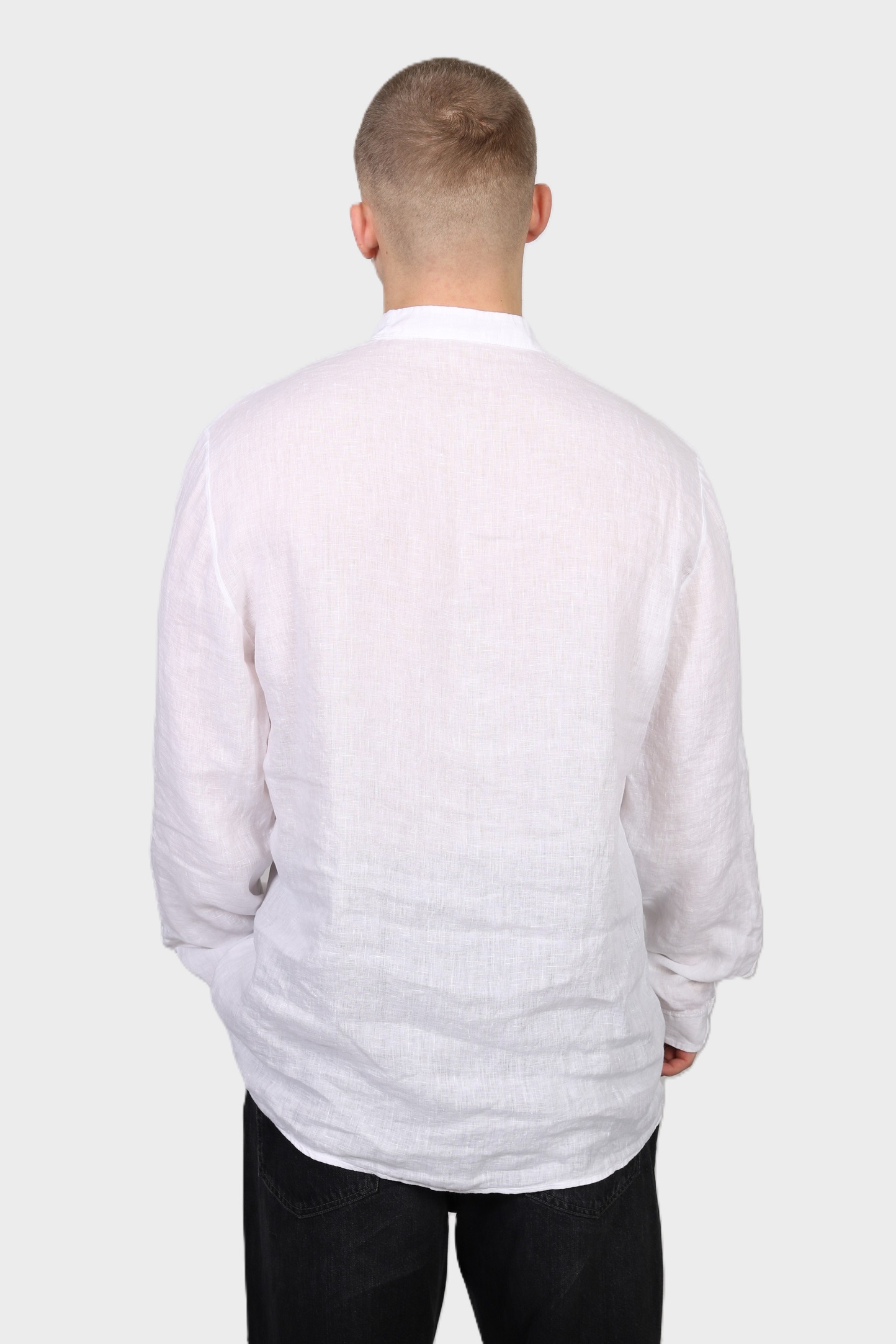 TRANSIT UOMO Linen Shirt in Optical White TRANSIT UOMO Linen Shirt in Optical White