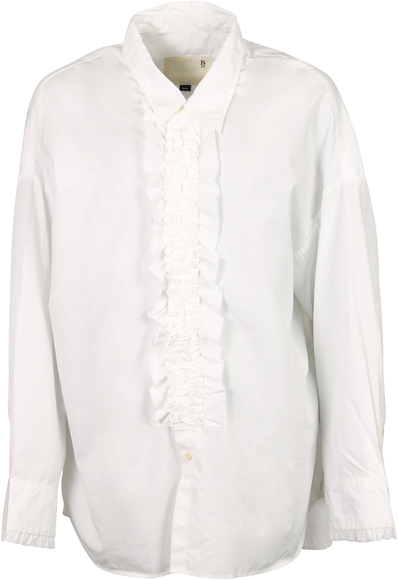 R13 Tuxedo Shirt White