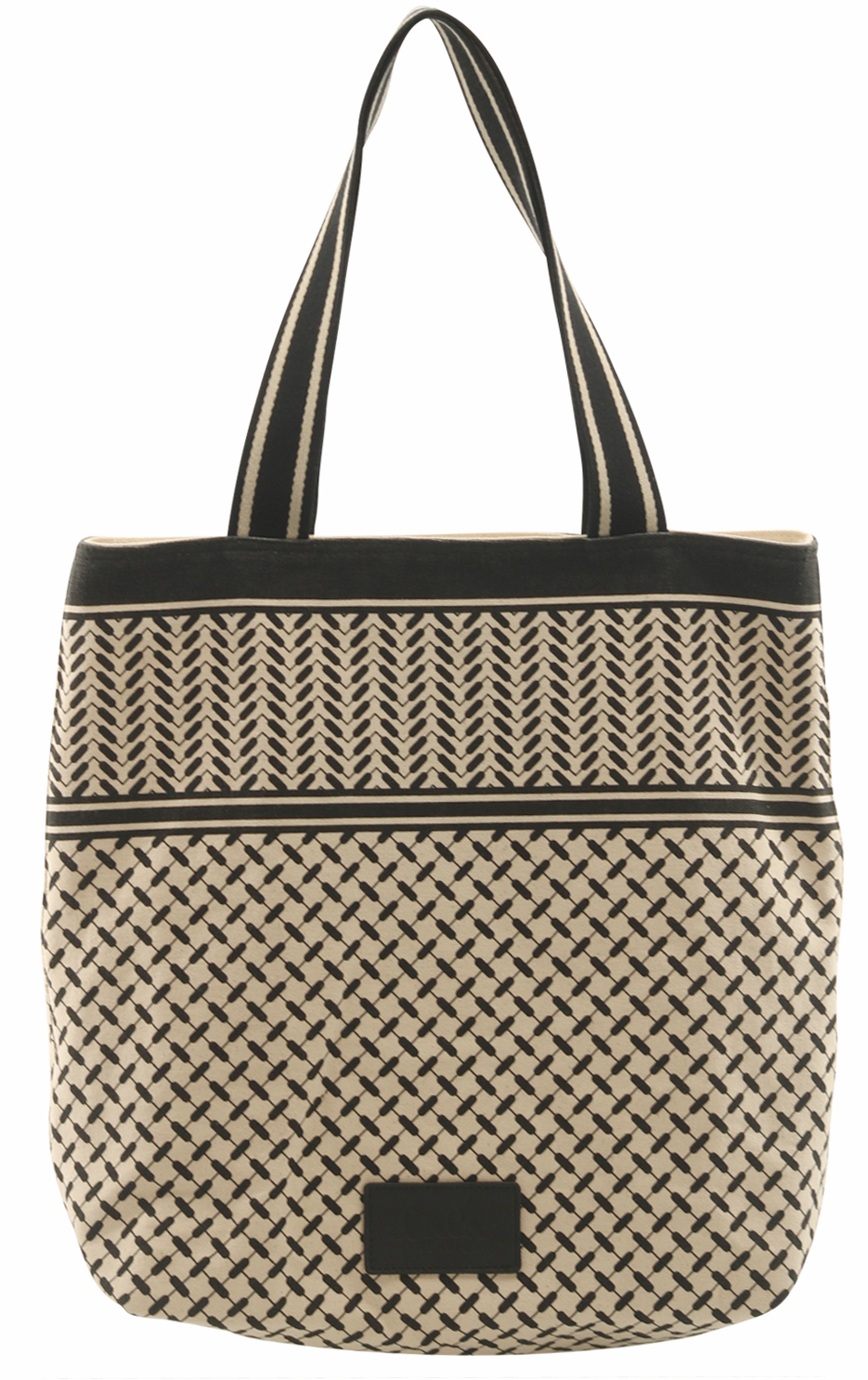 Lala Berlin Tote Carmela Heritage Kufiya Offwhite/Black
