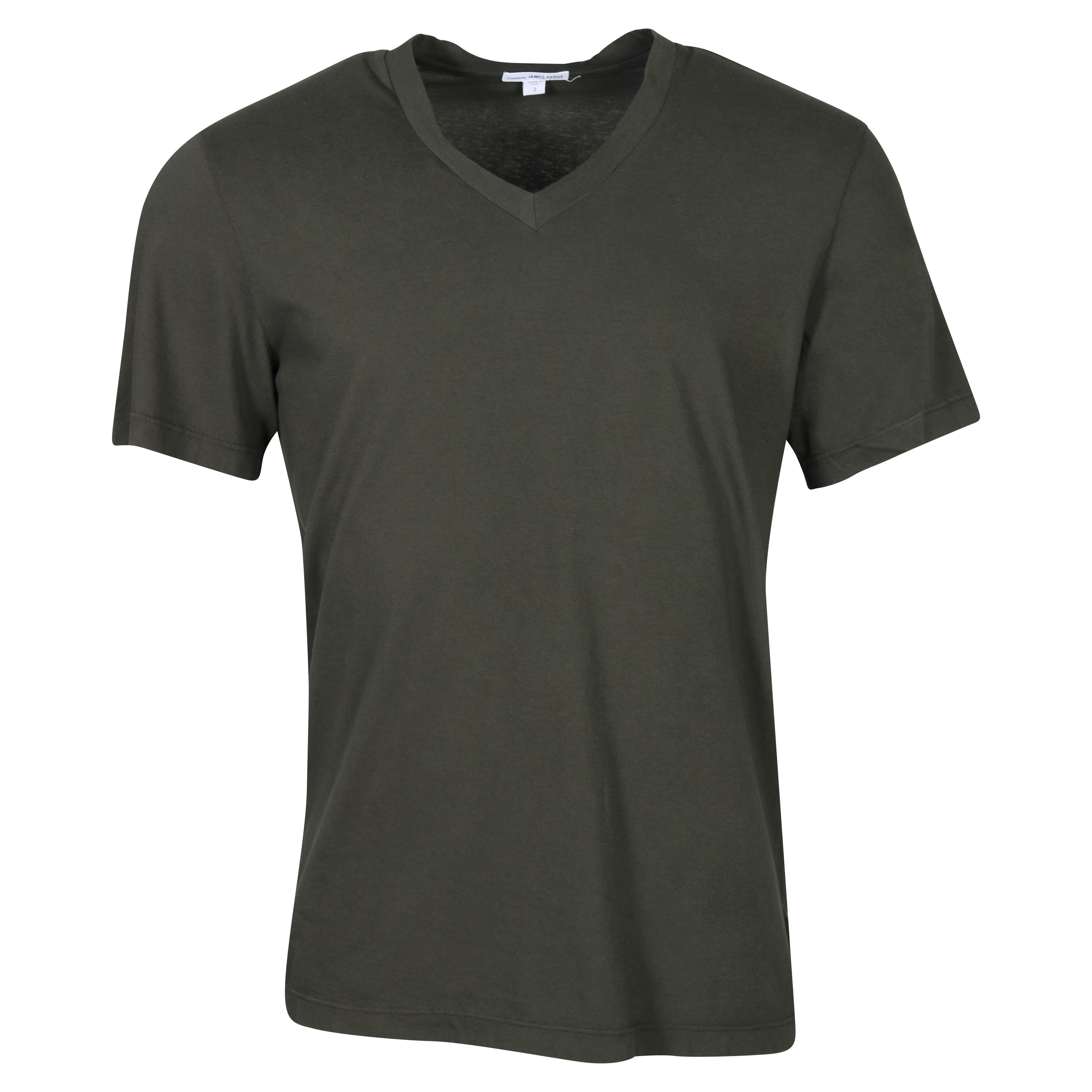 James Perse T-Shirt V-Neck in Olive M/2