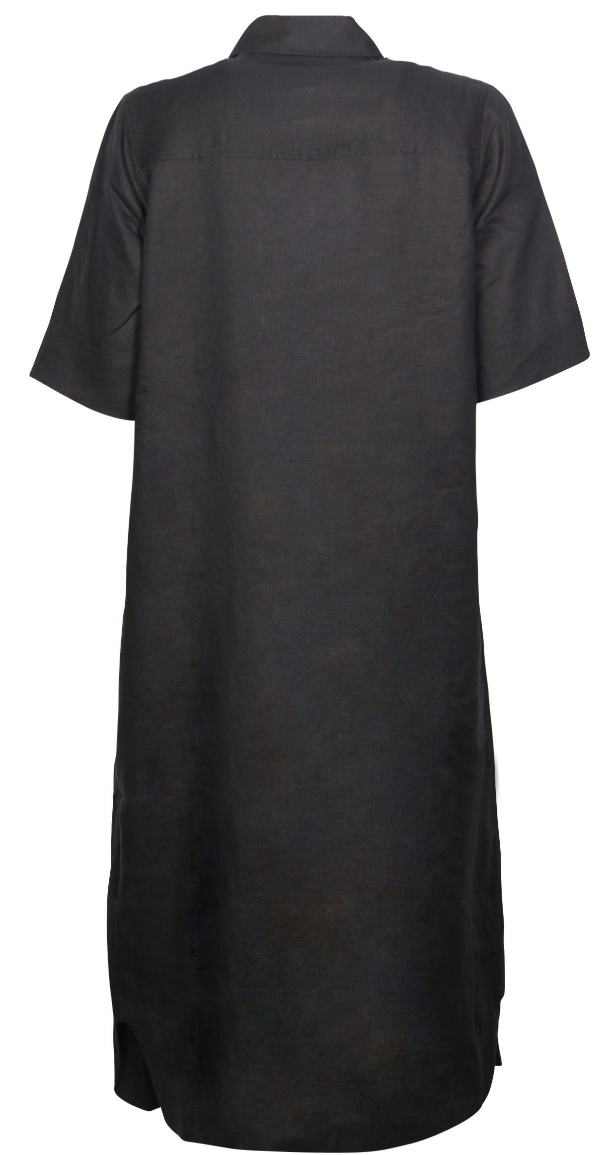 Ganni Linen Dress Studs Black