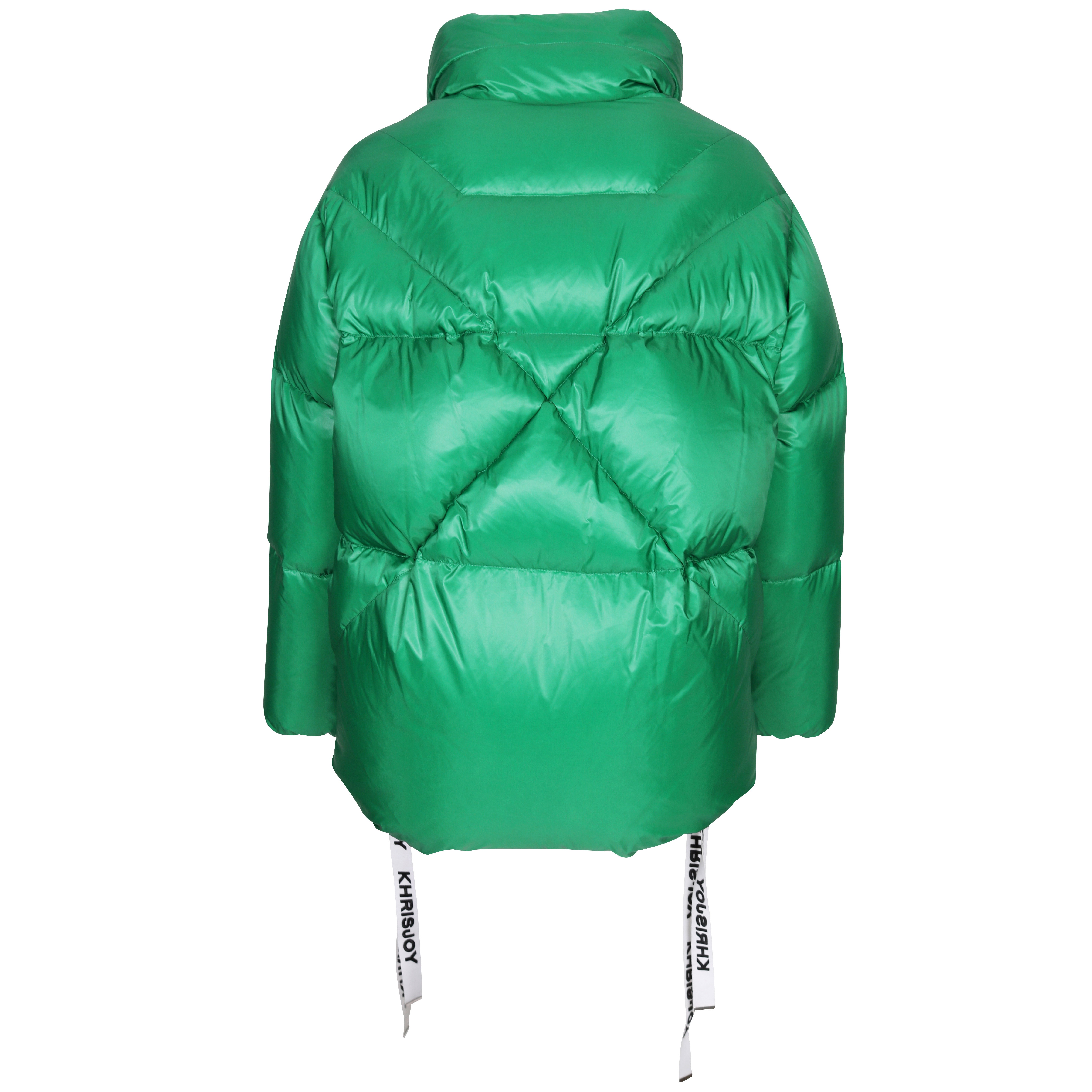 Khrisjoy Iconic Puffer Oversized Jacket in Emerald Green