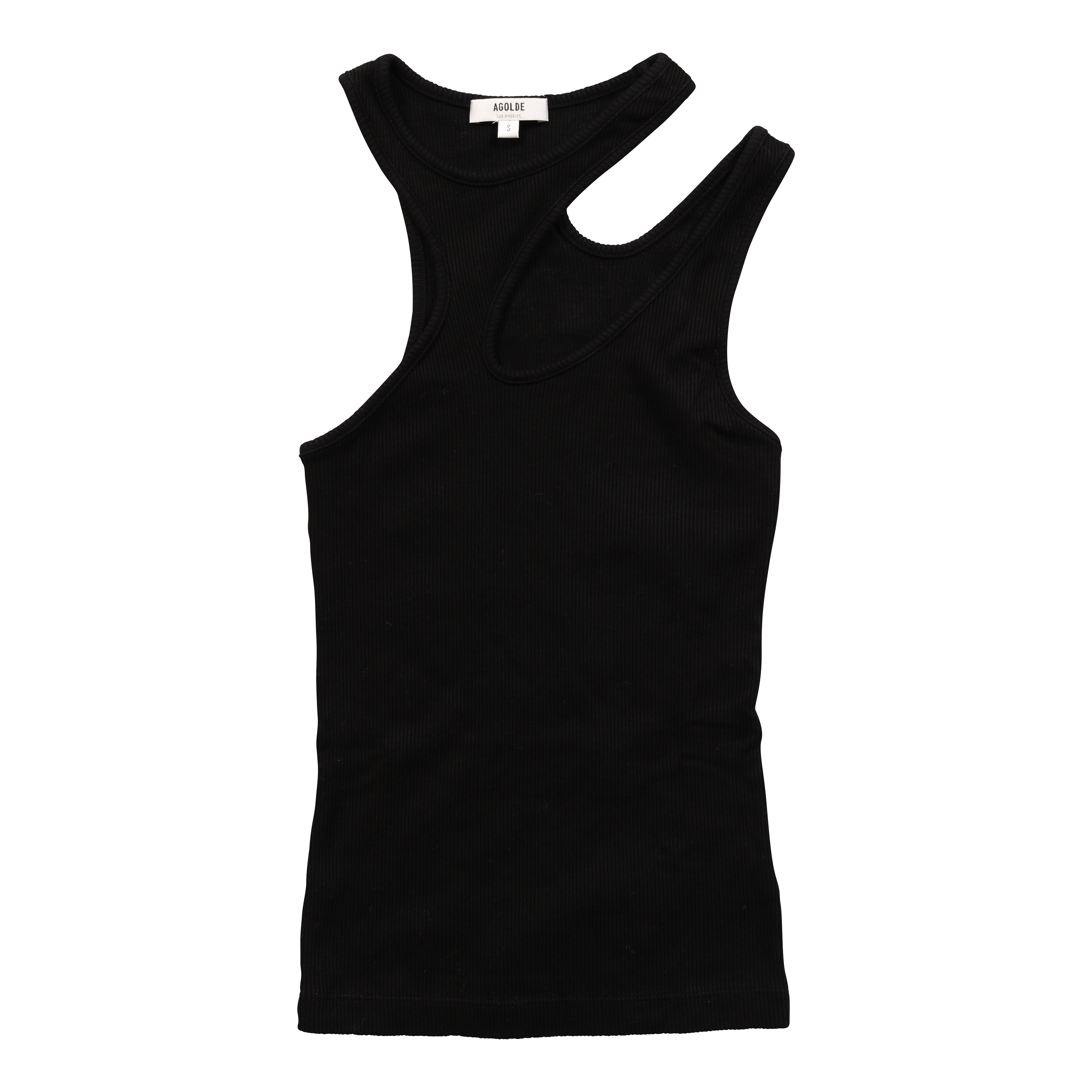 Agolde Athena Cut Out Tank in Black XS