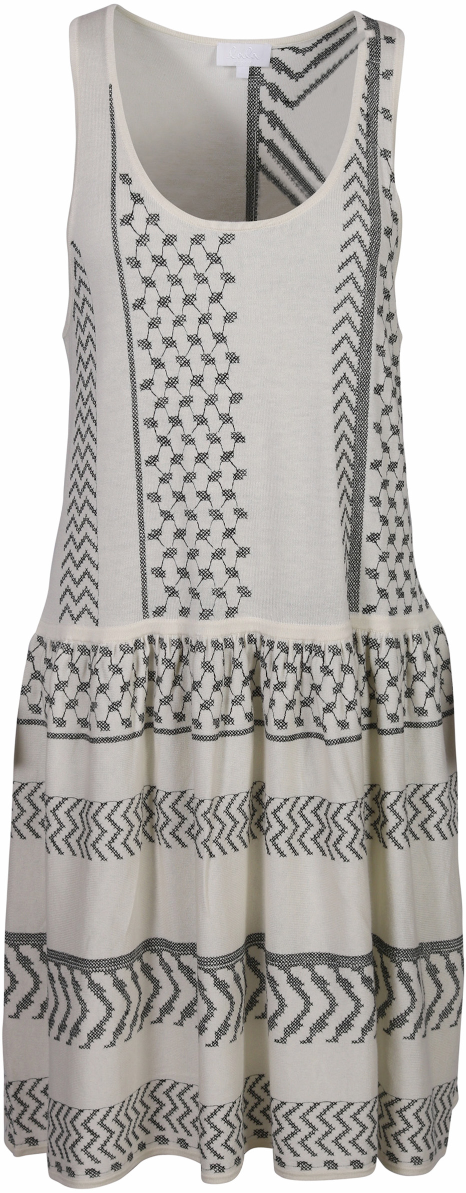 Lala Berlin Knit Dress Kalis Kufiya Stitched Offwhite