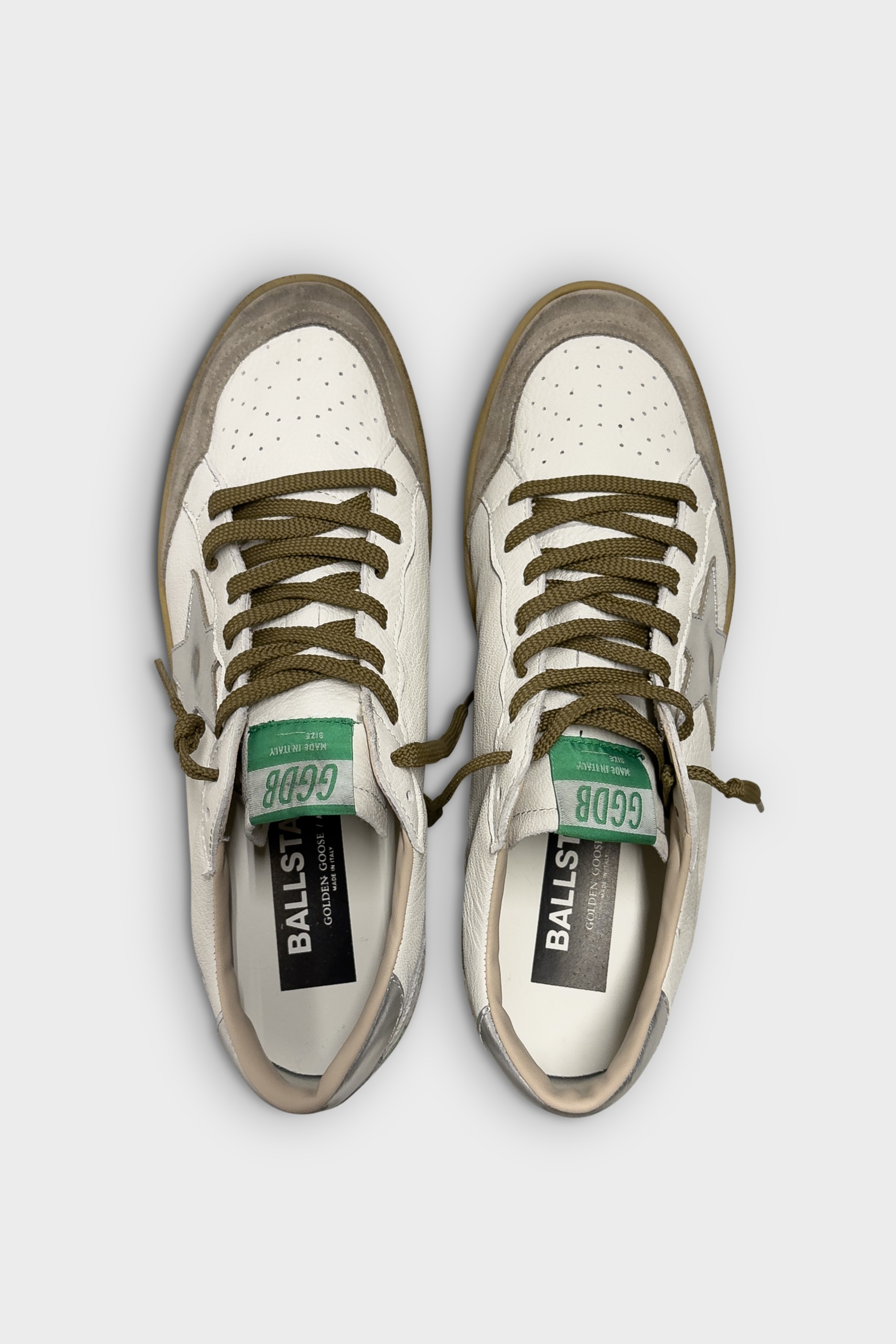 GOLDEN GOOSE Ballstar White/Beige/Silver