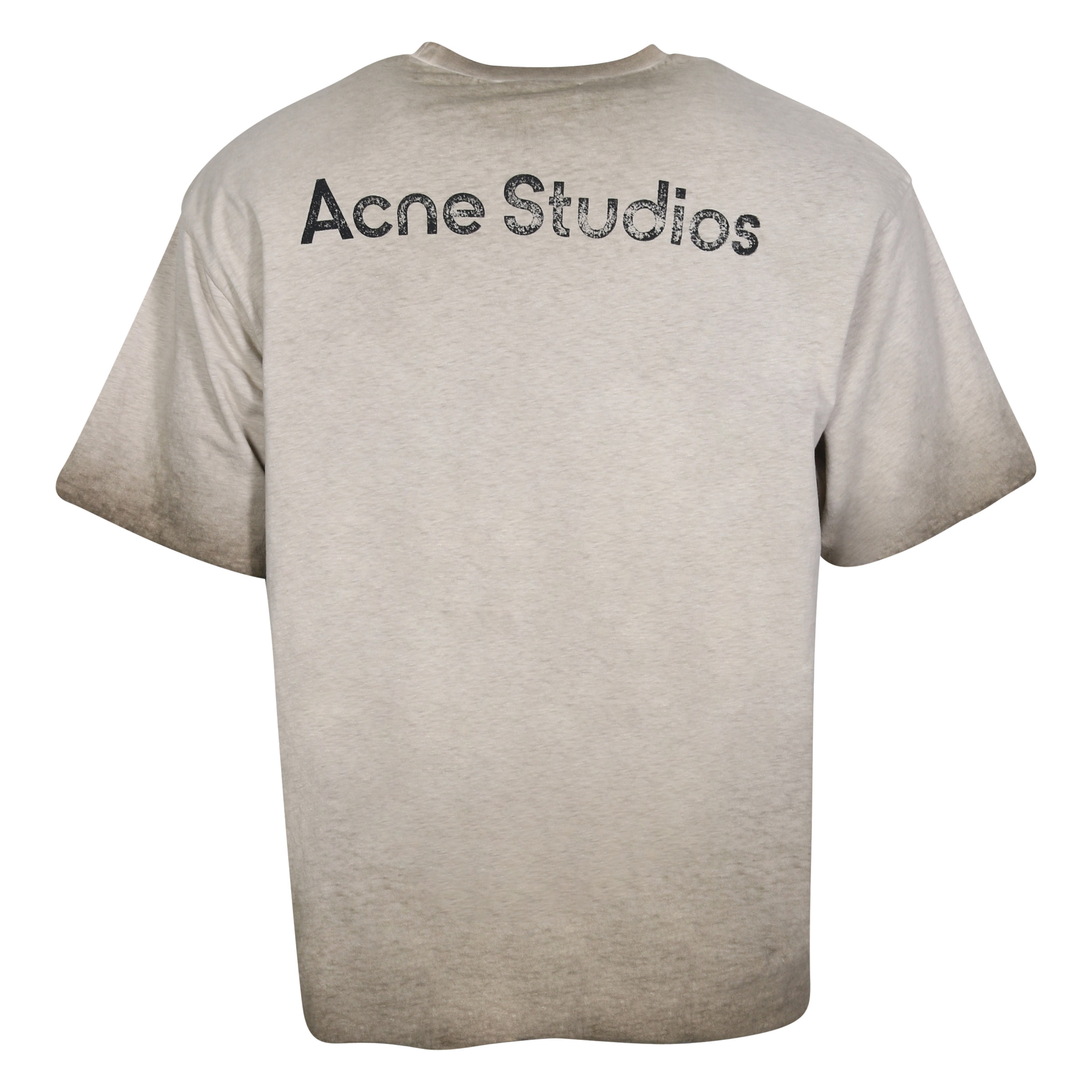 Acne Studios Double Layered T-Shirt in Dusty Brown Back Printed