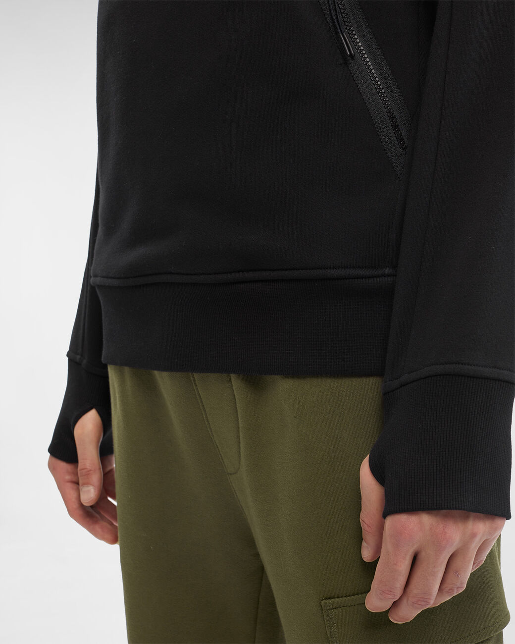 C.P. COMPANY Zip Sweatshirt in Black