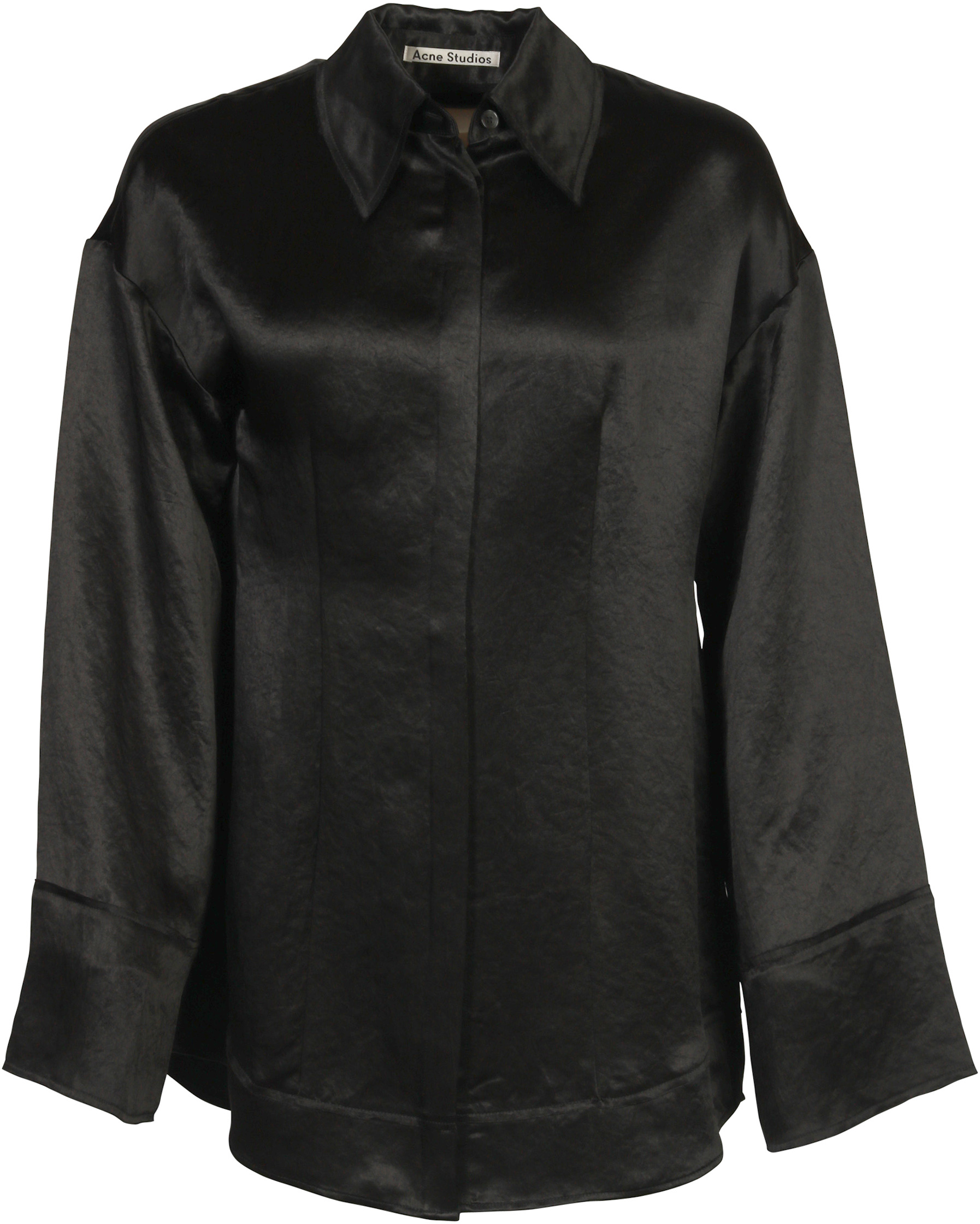 Acne Studios Blouse Suzette Black Fluid Satin