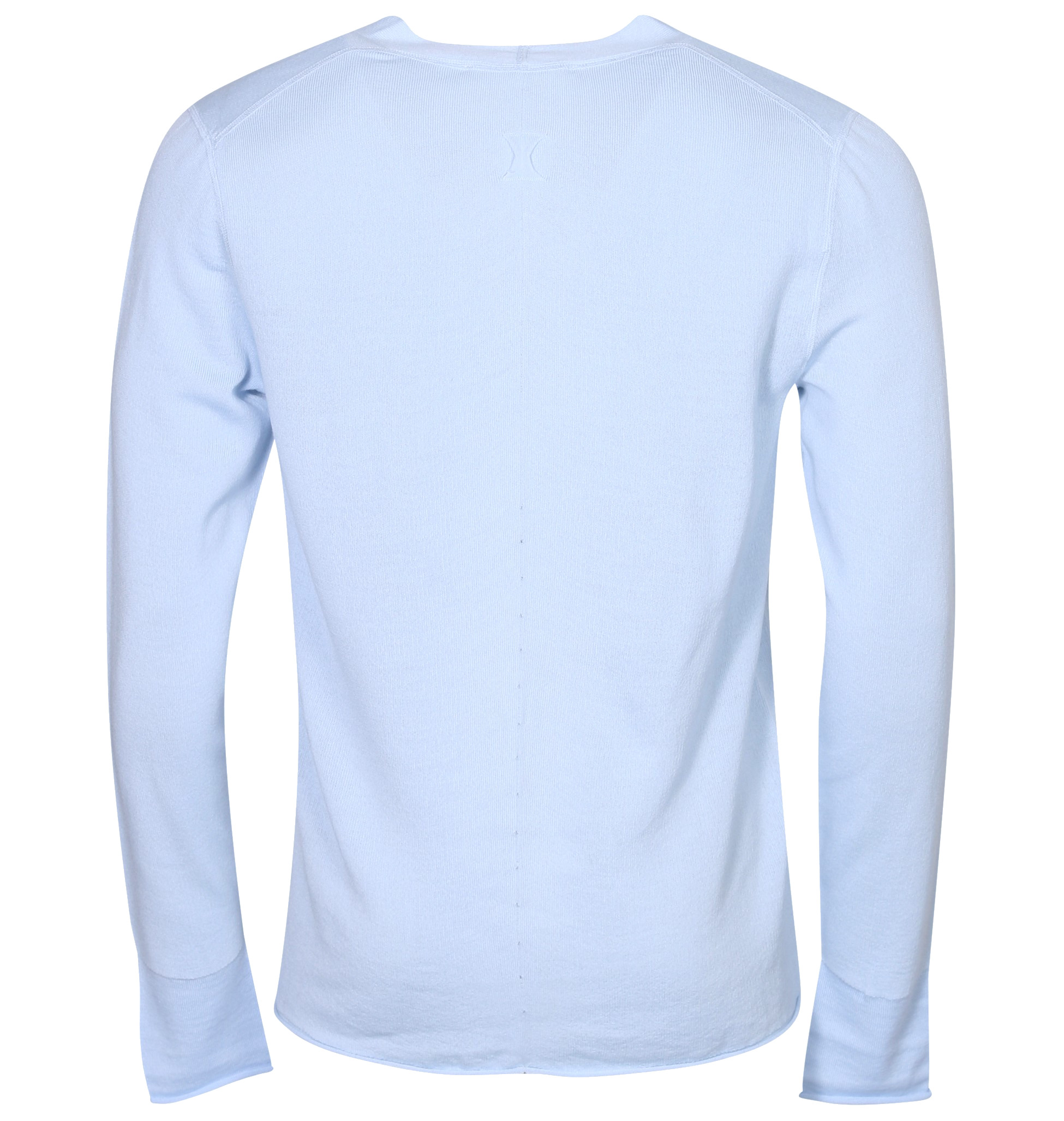 HANNES ROETHER V-Neck Knit Pullover in Light Blue