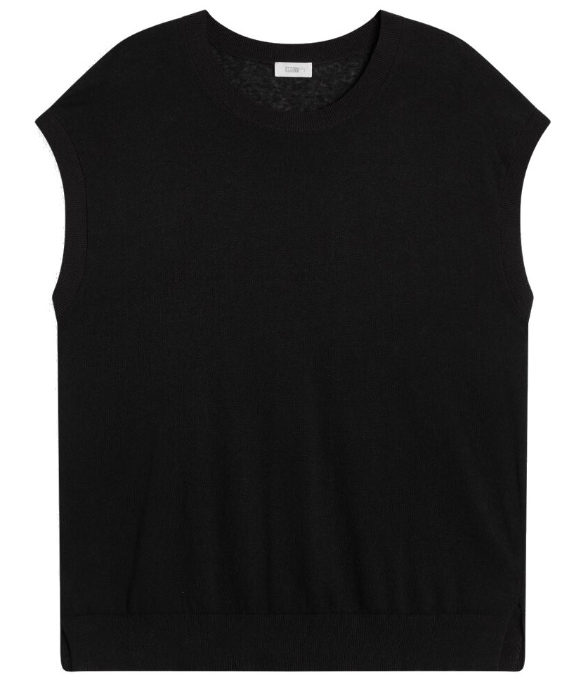 CLOSED Knitted Sleeveless Top in Black