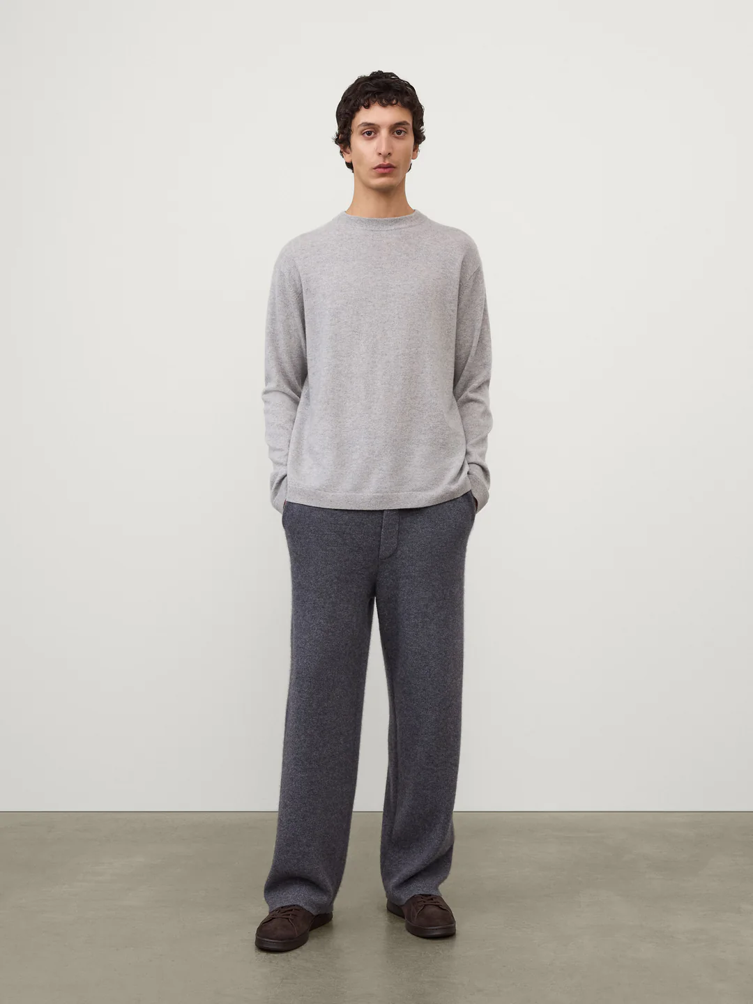 LISA YANG Cashmere Sweater in Dove Grey