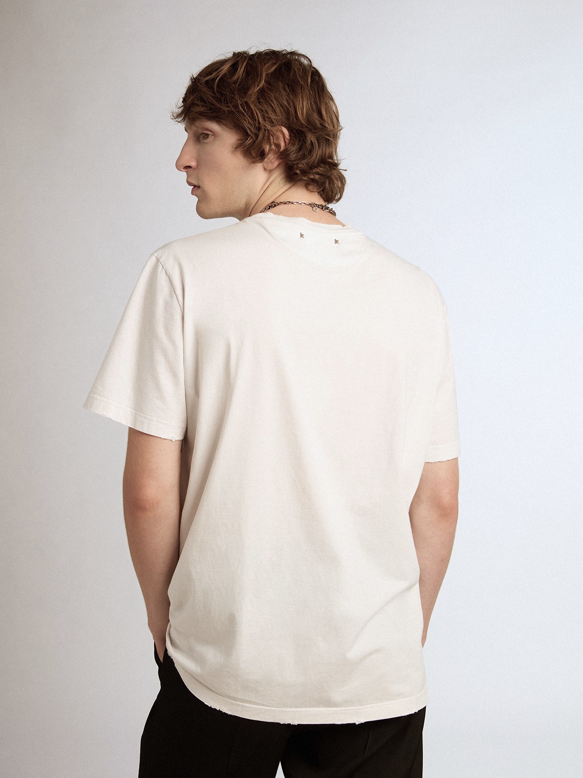 GOLDEN GOOSE Regular T-Shirt in Vintage White