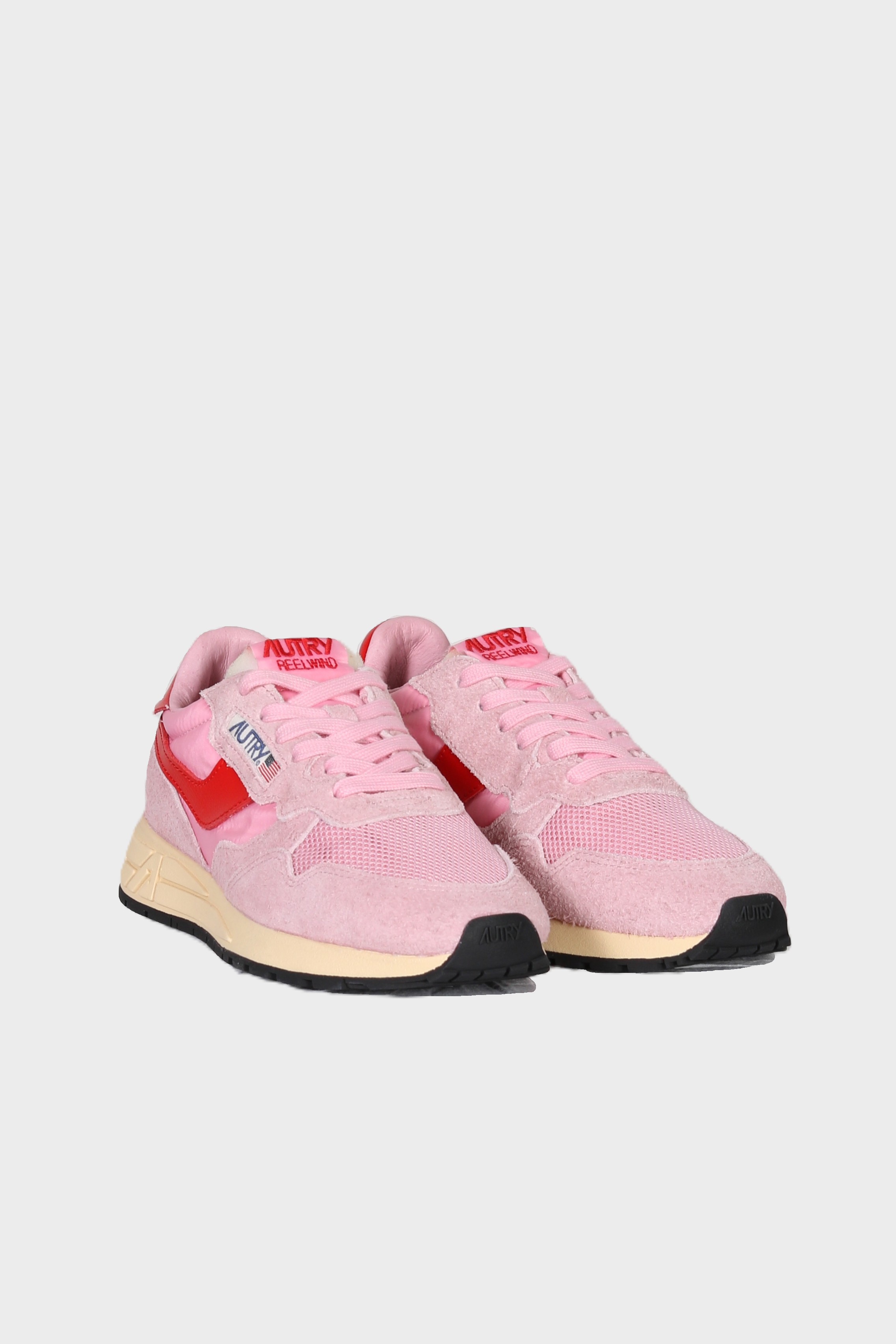 AUTRY ACTION SHOES Reelwind Low Sneaker Suede/Mesh/Pink/Red