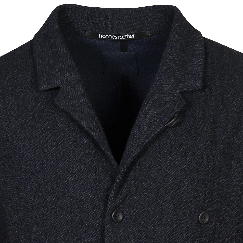 Hannes Roether Jacket in Black/Navy Melange