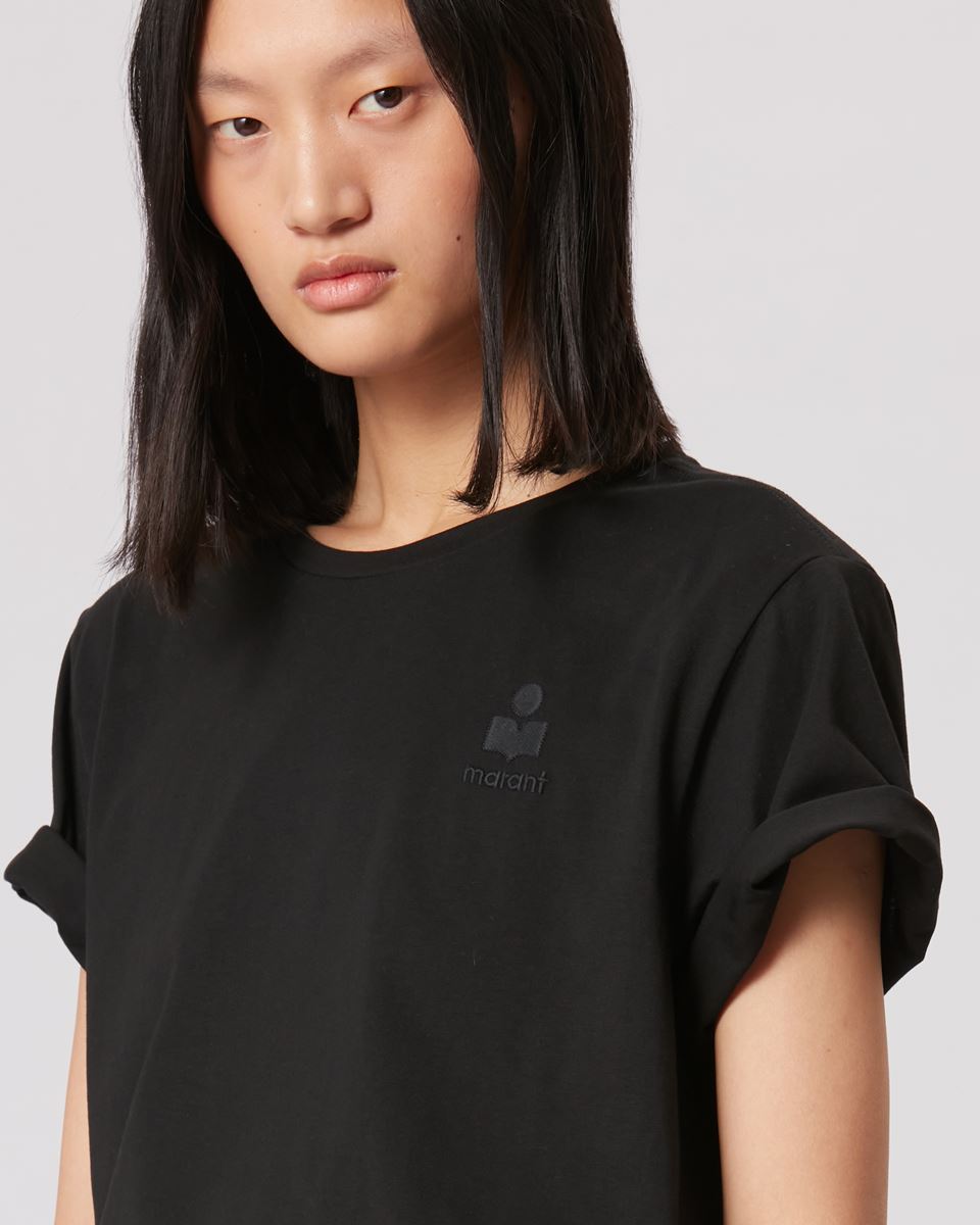 ISABEL MARANT ÉTOILE Aby Logo T-Shirt in Black