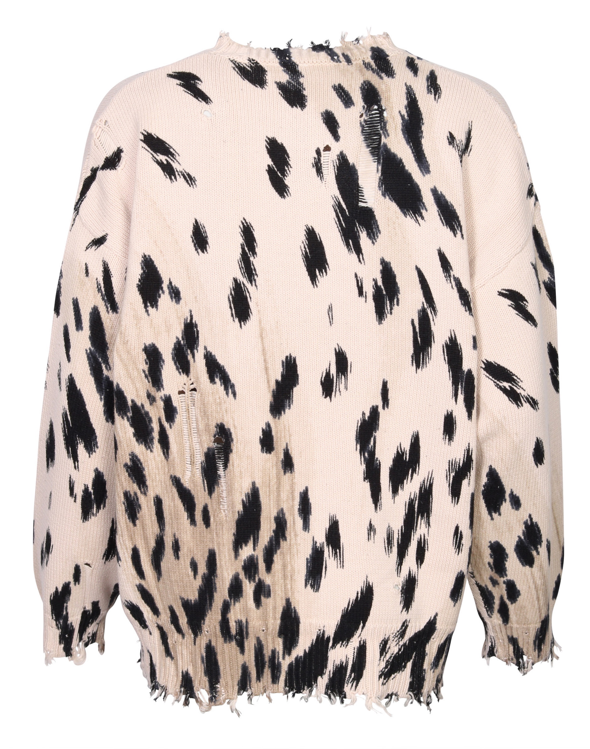 R13 Cotton Oversized Sweater Cheetah XS
