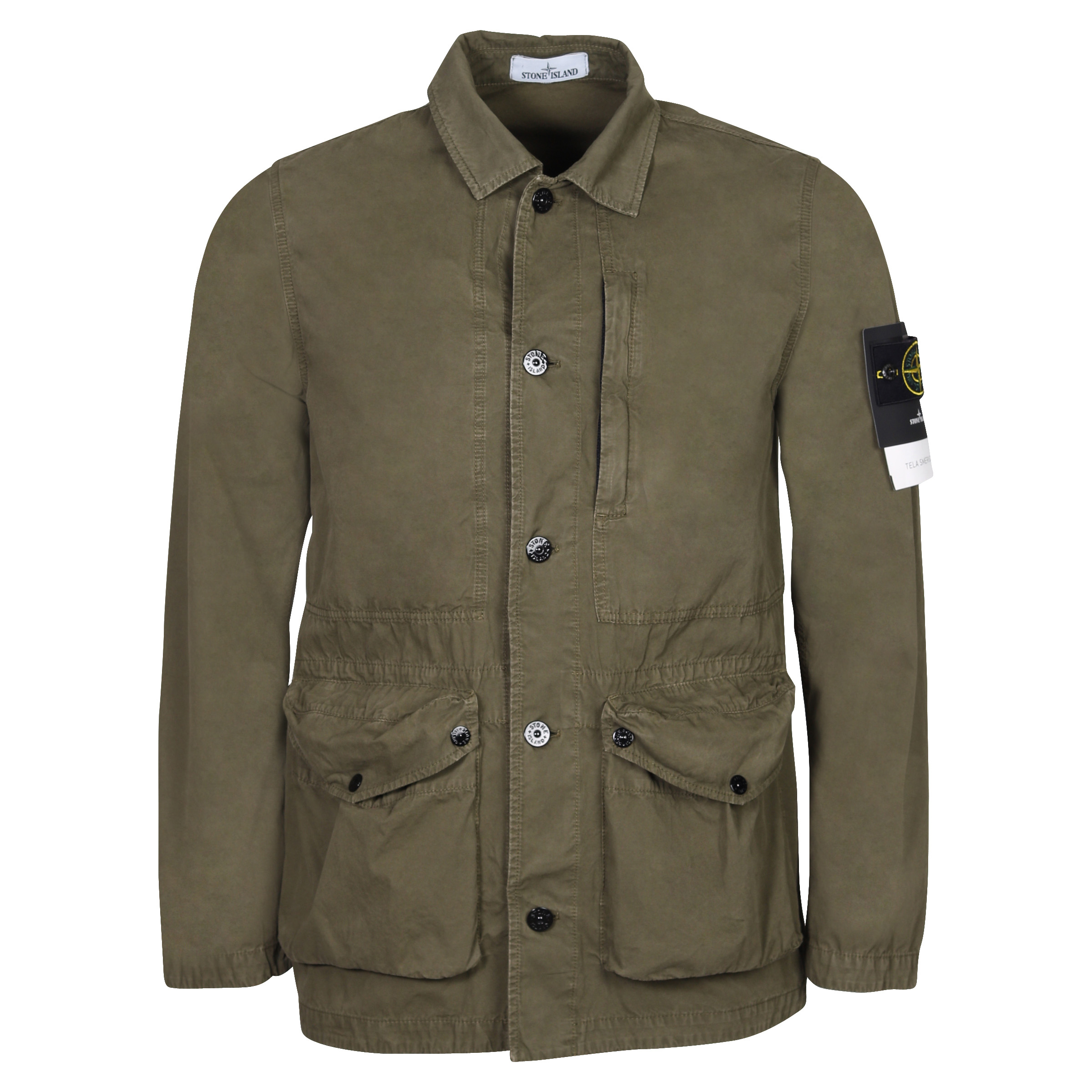 Stone Island Cotton Field Jacket Washed Olive