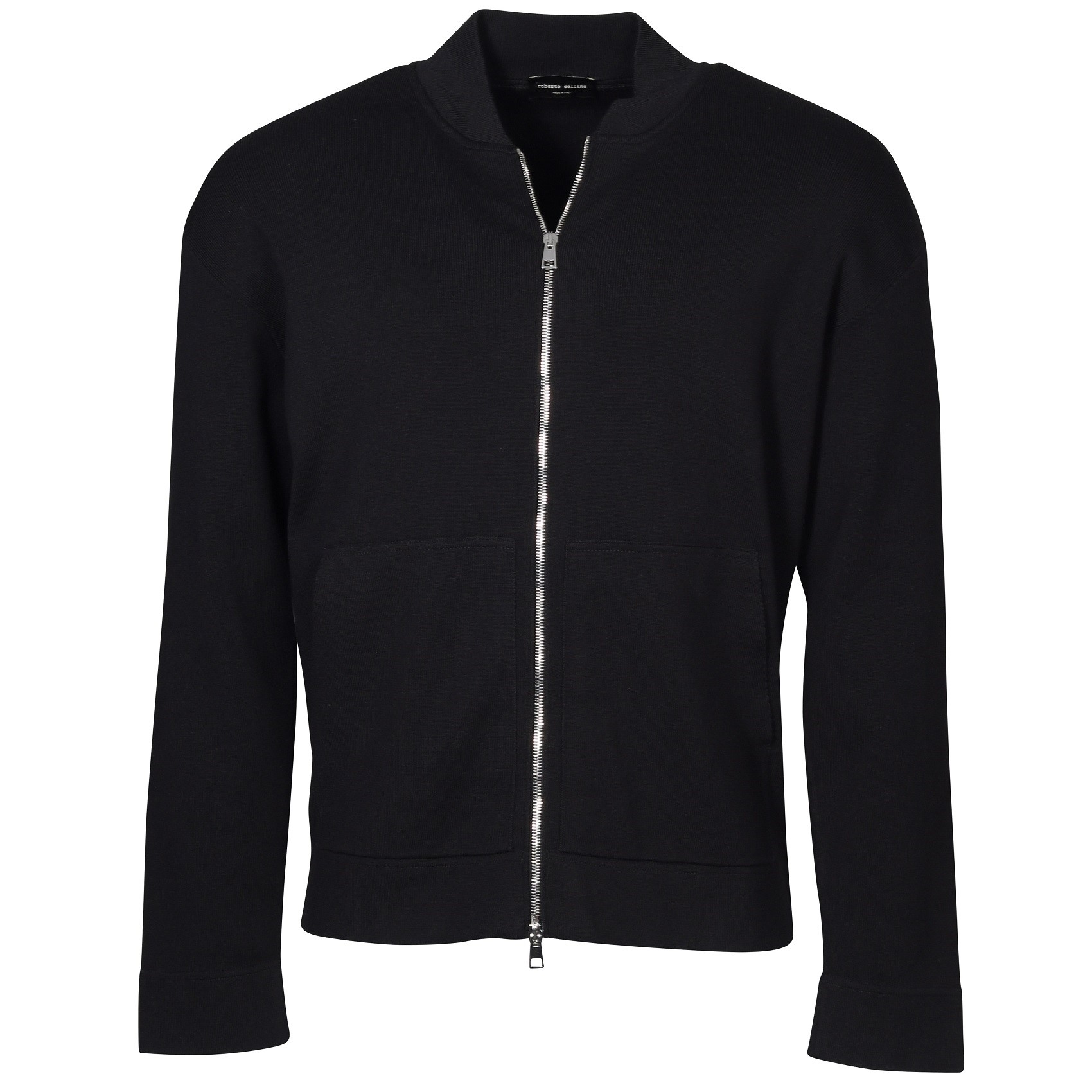 ROBERTO COLLINA Knit Bomber in Black 54