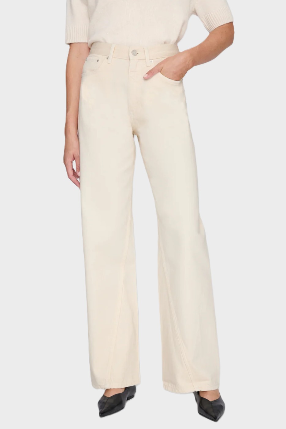 ANINE BING Brie Jeans in Cream