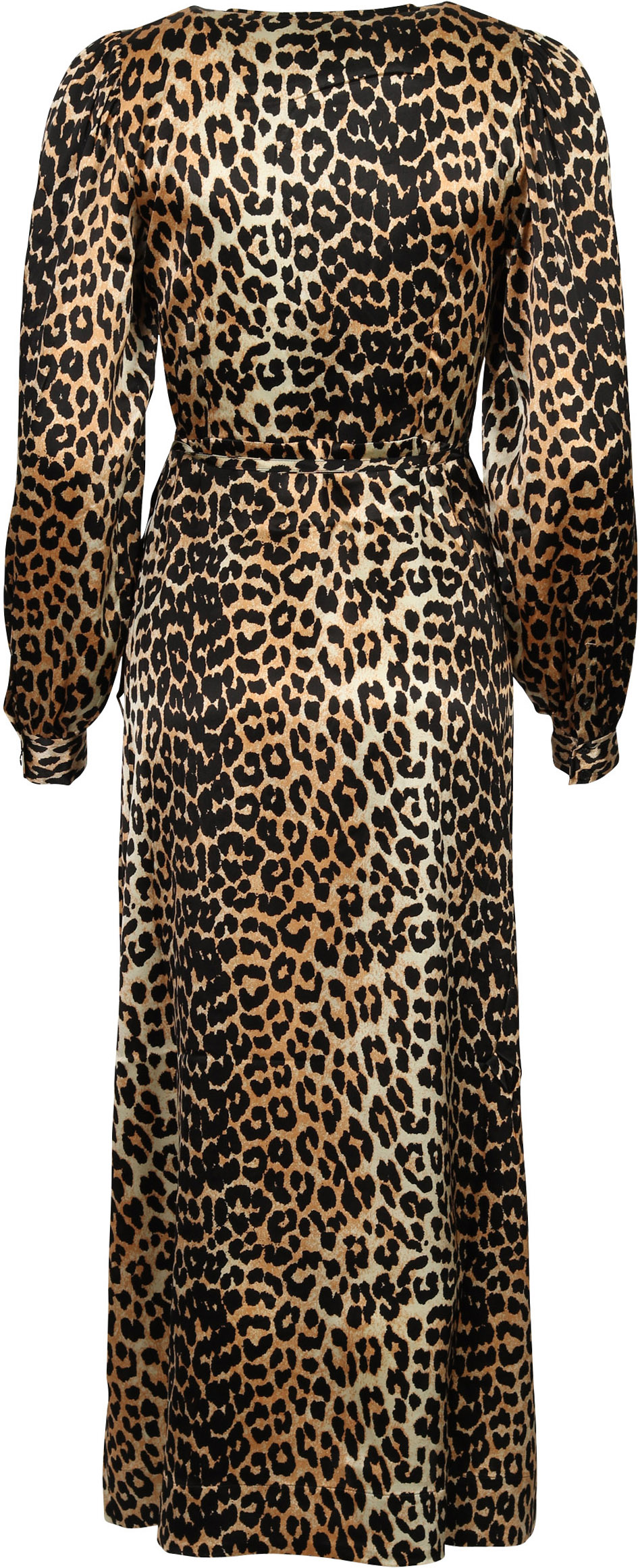 Ganni Wrap Dress Leopard Print 38