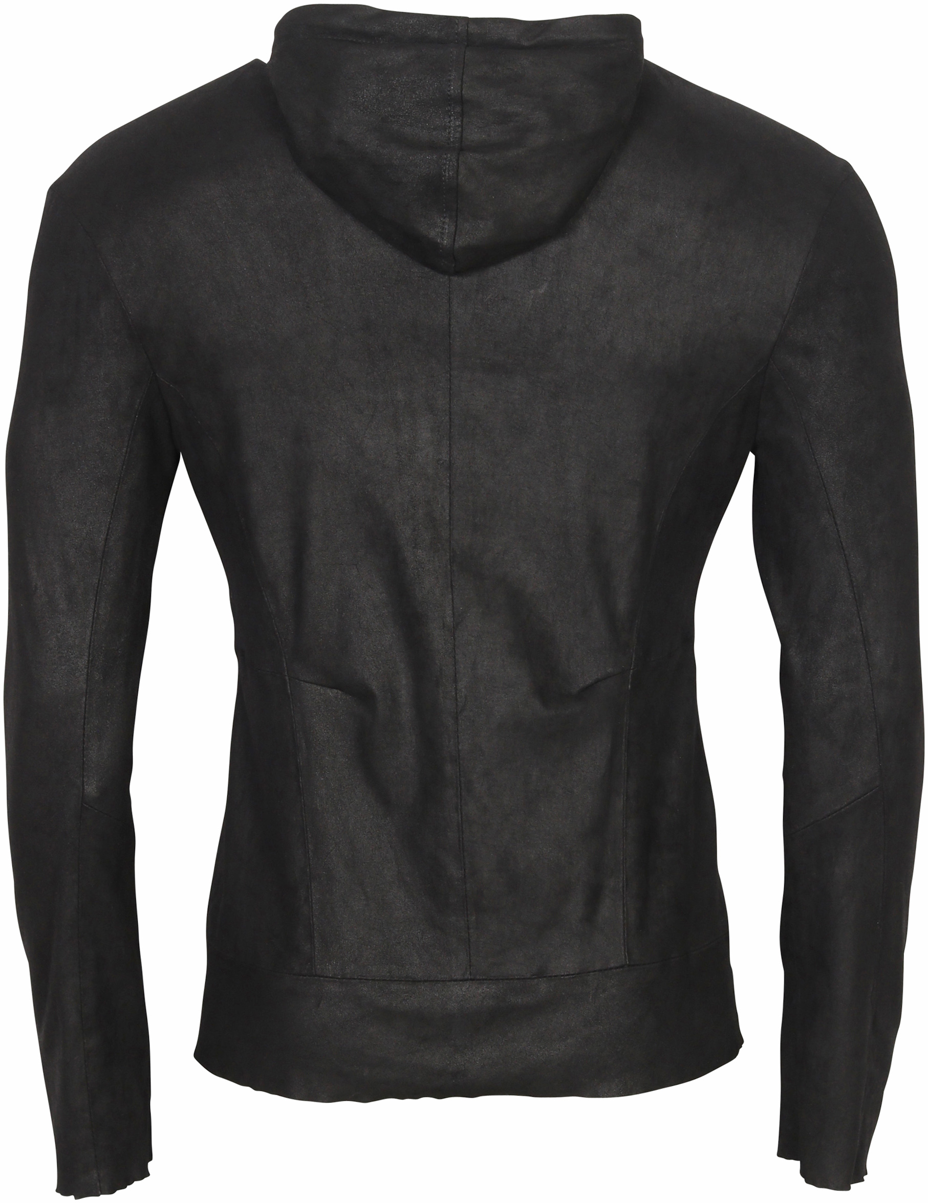 Giorgio Brato Hooded Leather Jacket Black 56